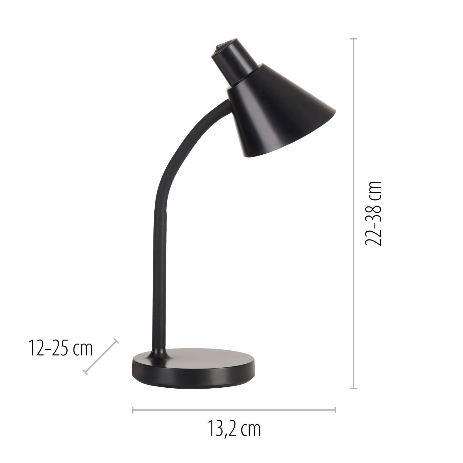 Lampe de bureau LED Métal 38 cm Noir 4 W Moderne Lampe, Tischlampe, Lampenschirm