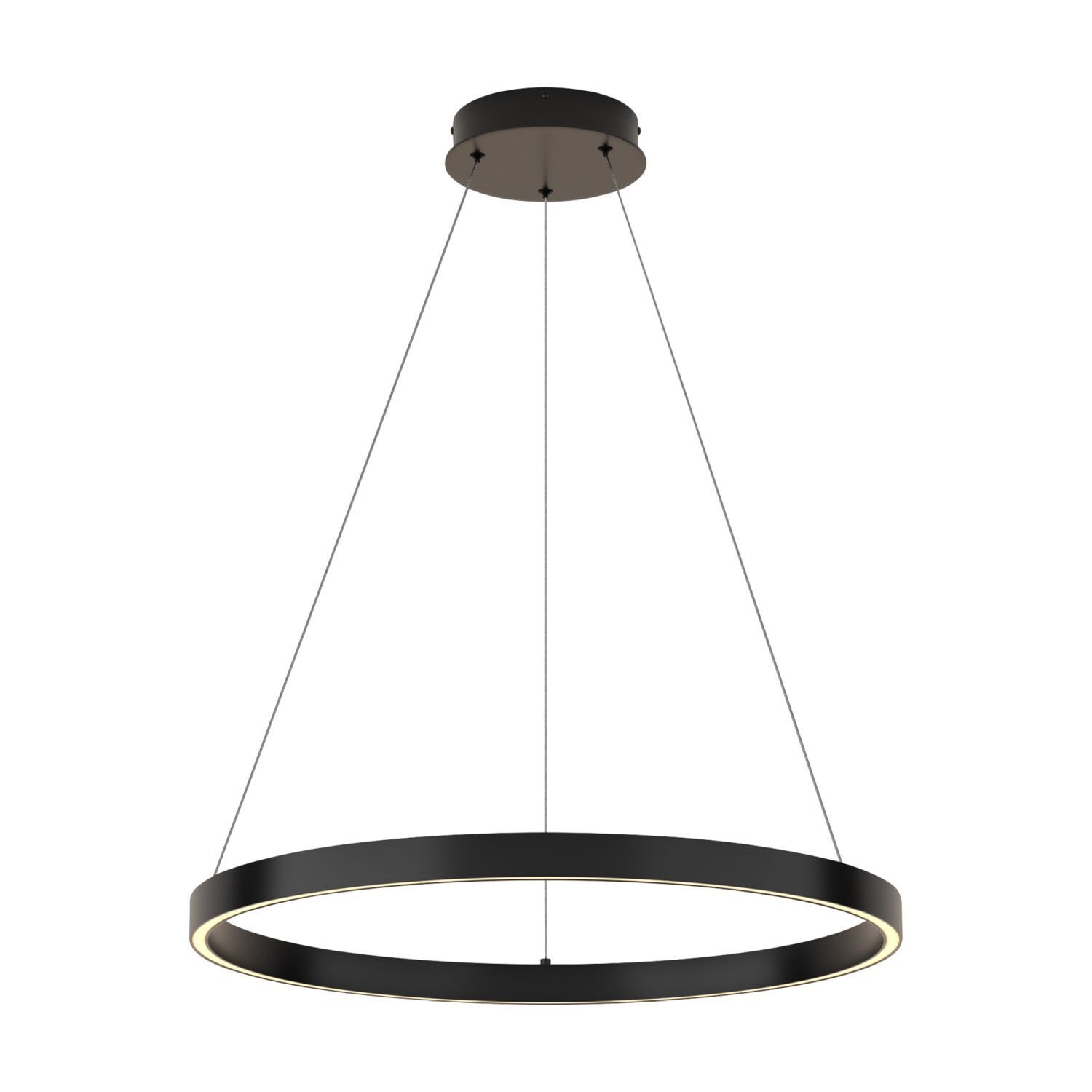 Lustre LED anneau rond Ø 60 cm H : max. 120 cm