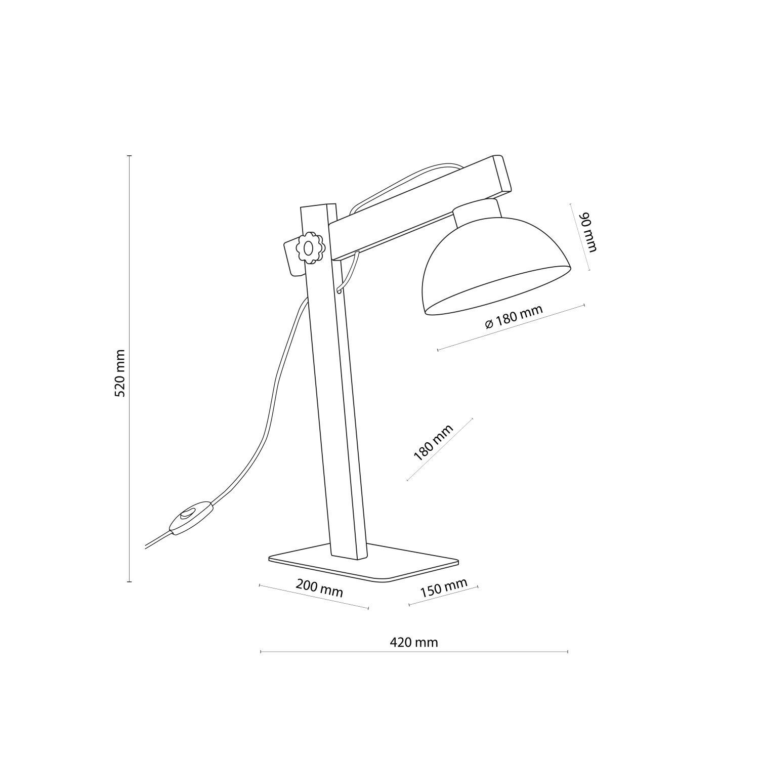 Stehlampe, Arbeitslampe, Metall, Schreibtischlampe, Dimmbare Lampe
