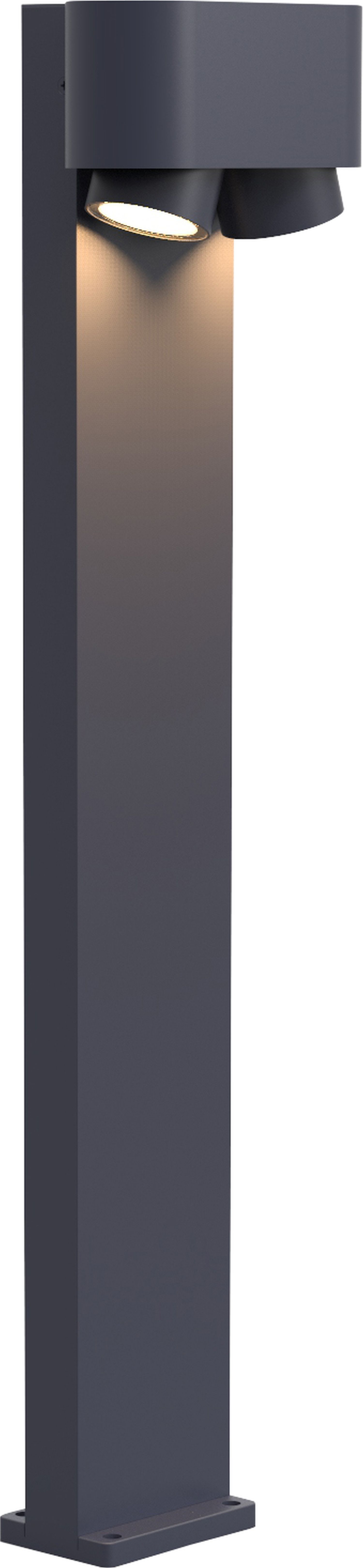 Luminaire d'allée en aluminium GU10 2-flmg 75 cm IP44 Anthracite