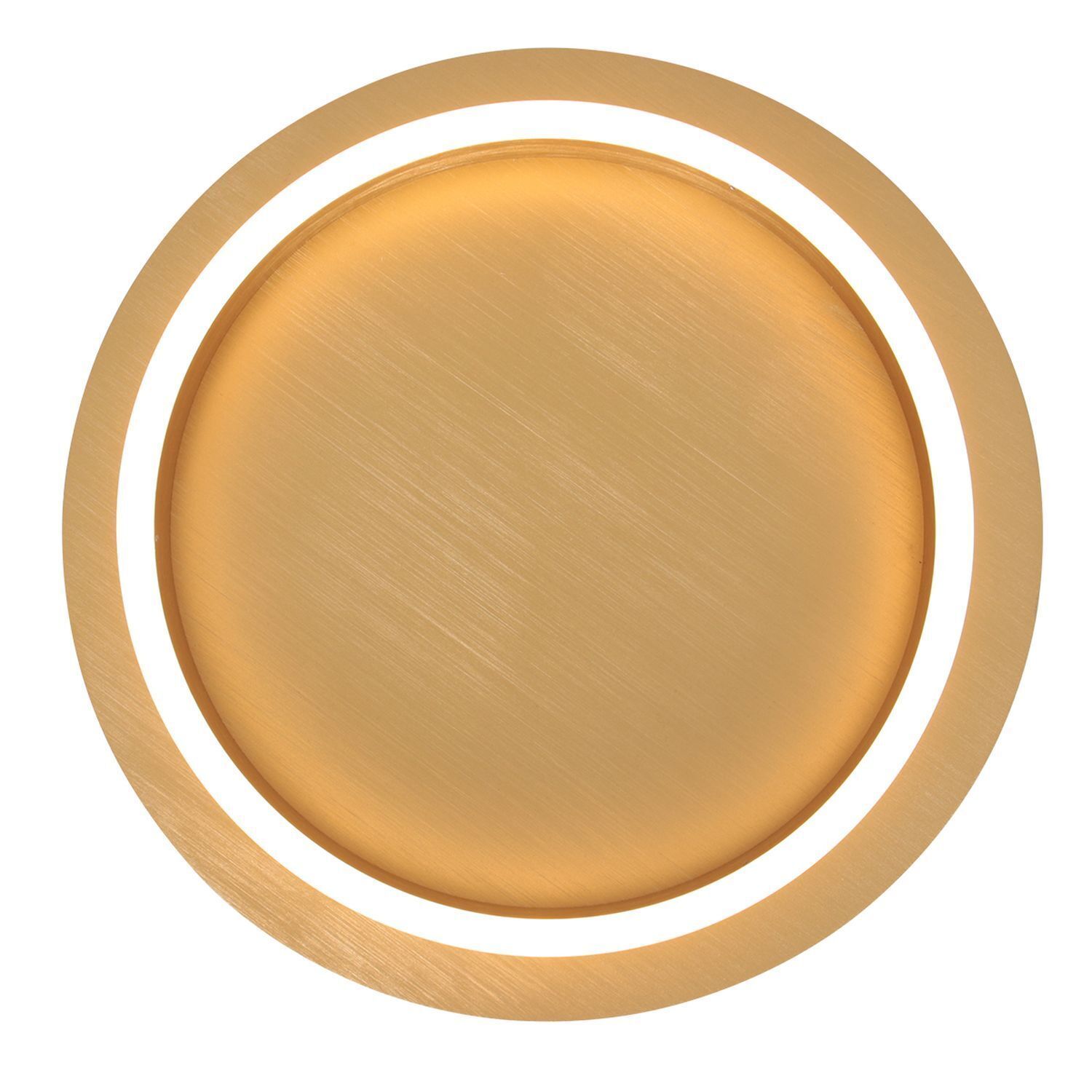 Plafonnier LED Métal Plastique doré L:32 cm Anneau Bronze, Teller, Gold