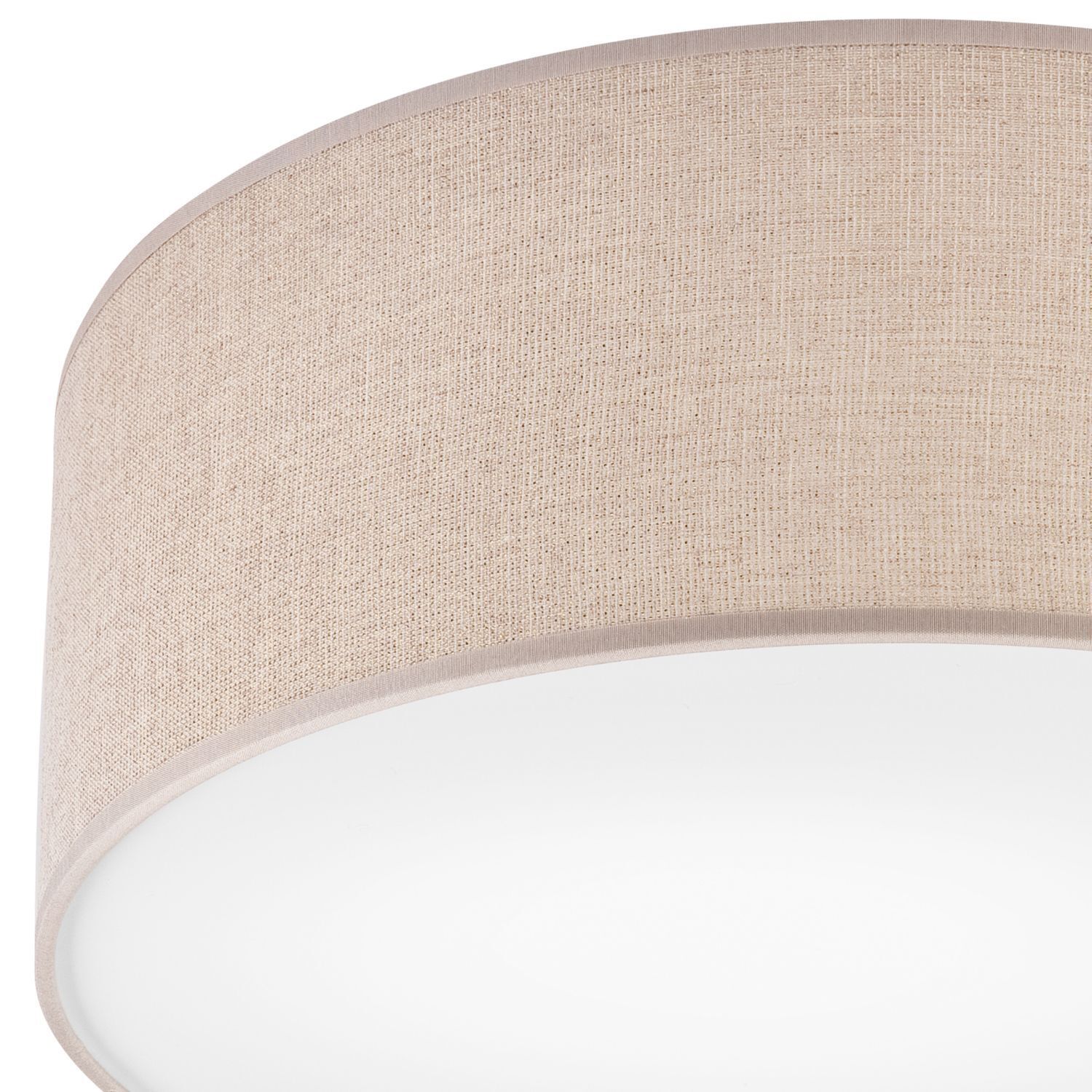 Plafonnier Tissu doré rond Ø 35 cm E27 faible éblouissement Moderne