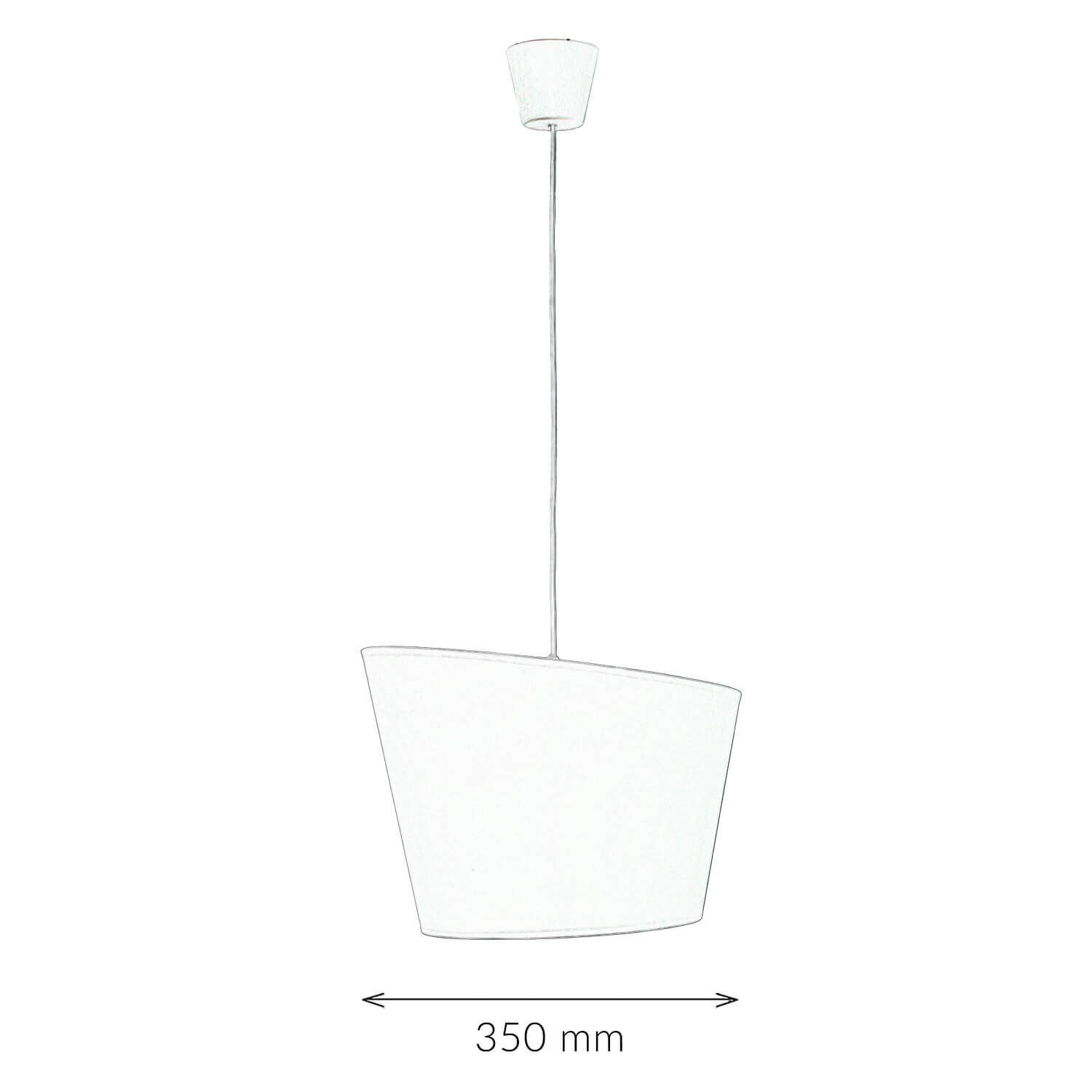 Lampe à suspendre stylée GABRIELA Blanc Design Ø35cm Lampe