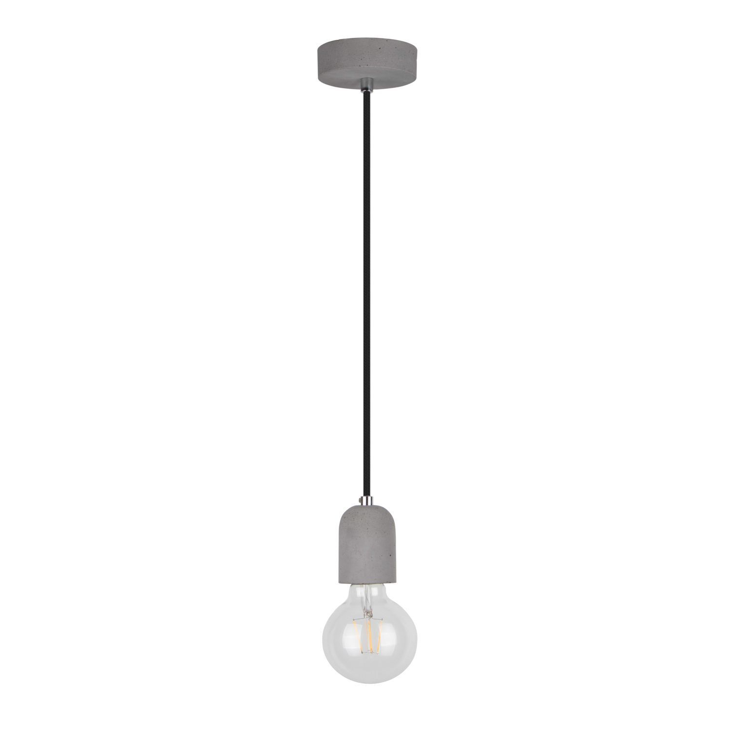 Suspension ronde Gris Béton Ø10cm Retro KILYN Licht