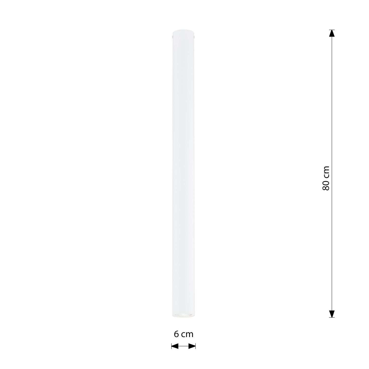 Spot de plafond métal XXL hauteur 80 cm l : 6 cm apparent blanc GU10