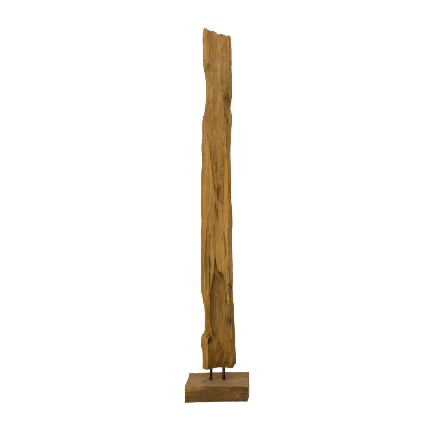 Statue Teak Holz Handarbeit H: 132 cm dekorativ Holz, Zaun