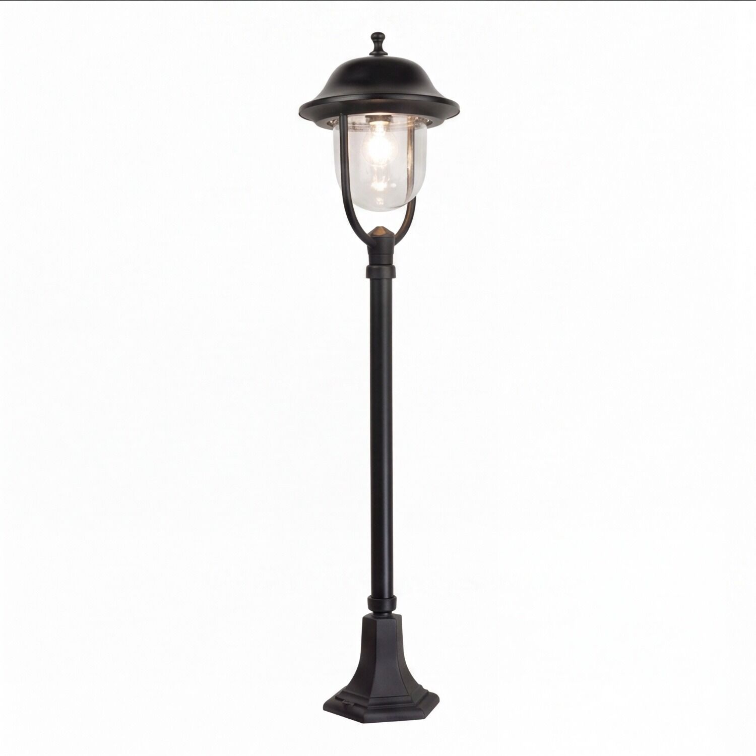 le51521-stehlampe-terrasse-aussen-metall-glas-rustikal-e27-ip44-schwarz-03 Laterne, Gartenlampe, Standleuchte, Lampe, Glühbirne