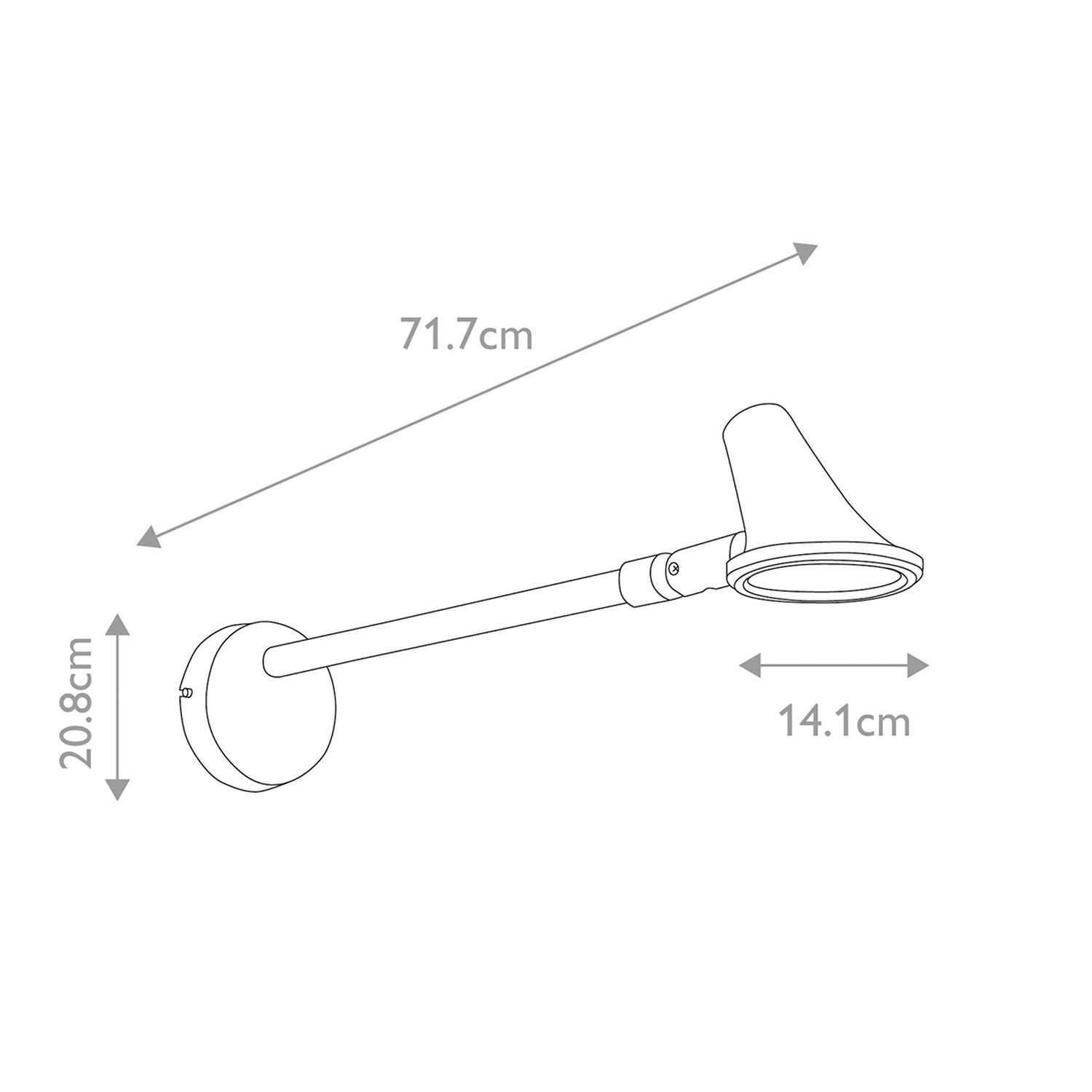 Lampe d'extérieur LED acier inoxydable H : 20,8 cm IP66 noir orientable