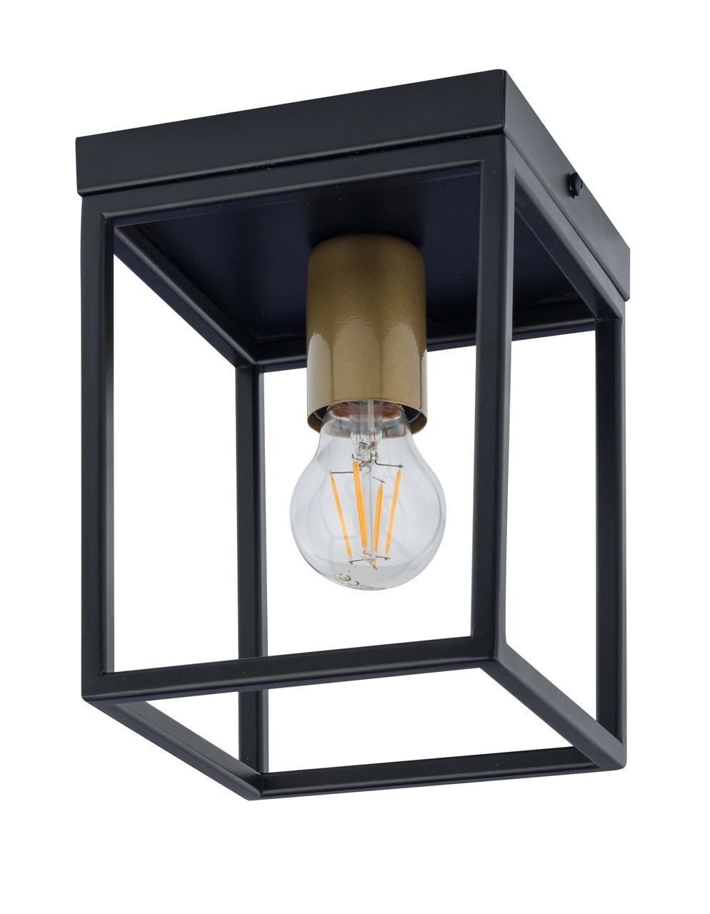 Plafonnier noir Accent doré H:21 cm décoratif