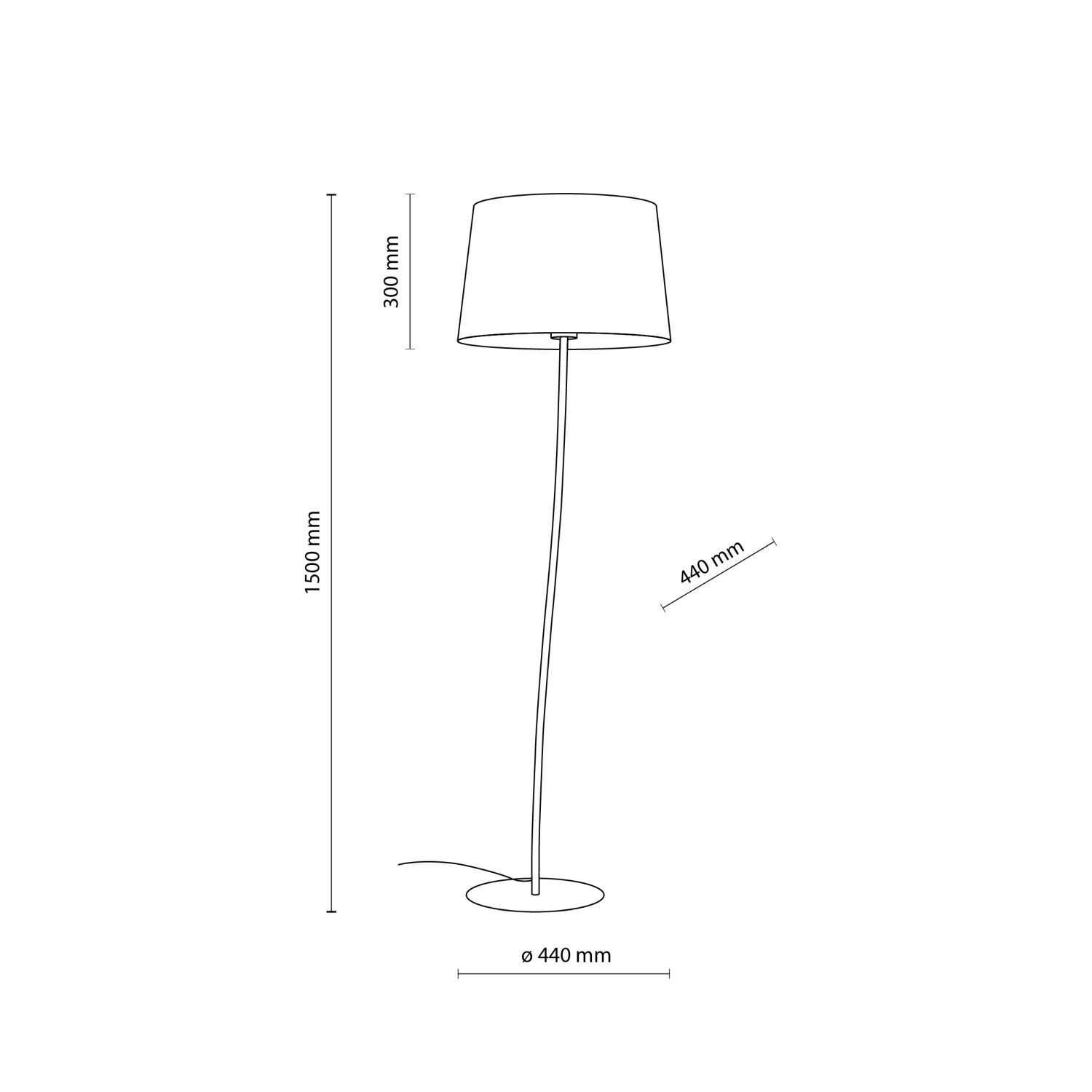 Lampadaire Chambre d'enfant Orange E27 150 cm petit tissu métal Lampe, Lampenschirm