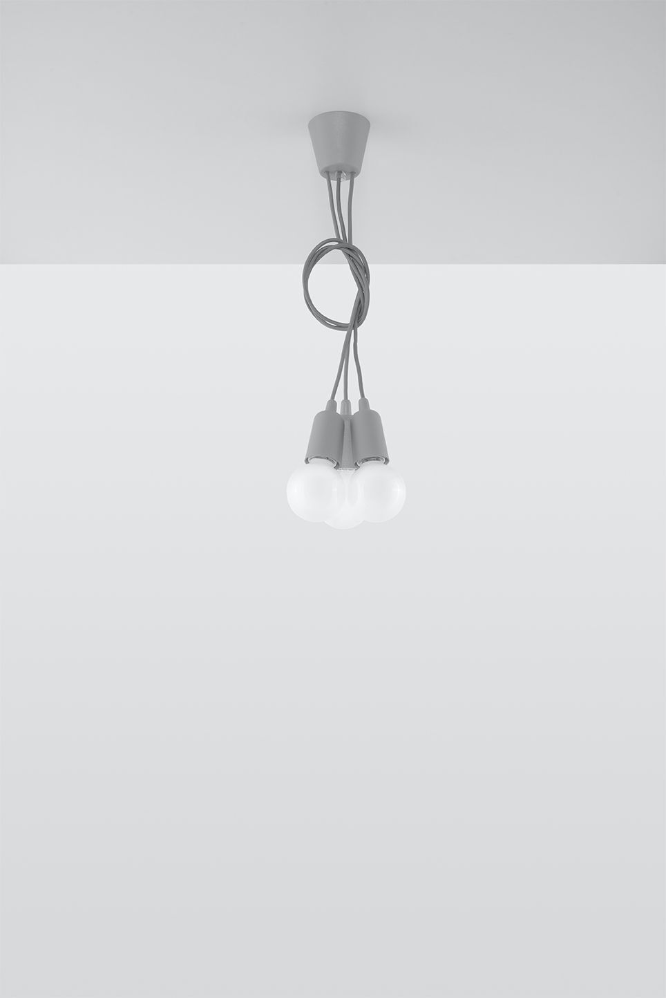Lampe à suspendre réglable NESSA Gris Profondeur jusqu'à 90cm