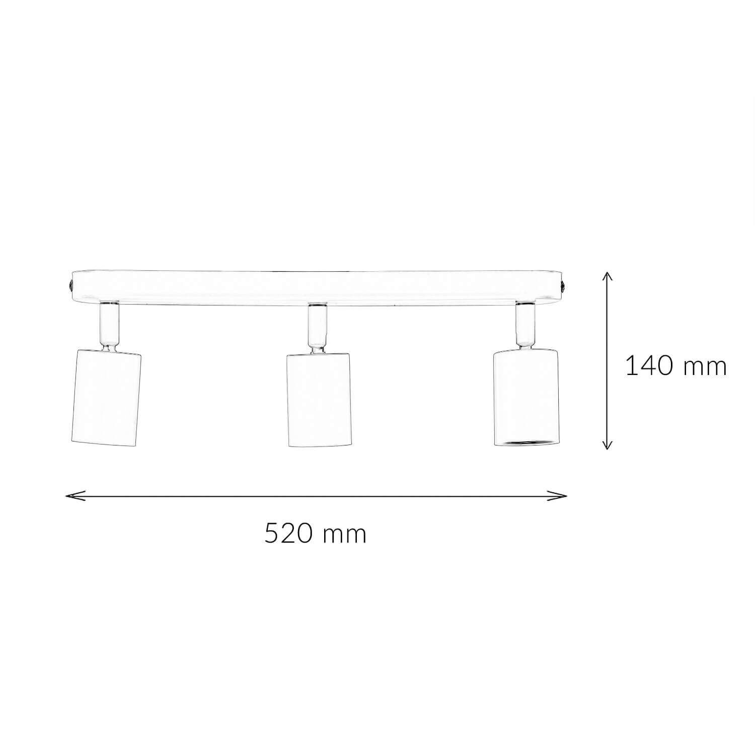 Spot de plafond métal rose GU10 52 cm long chambre d'enfant Diagramm, Handlung