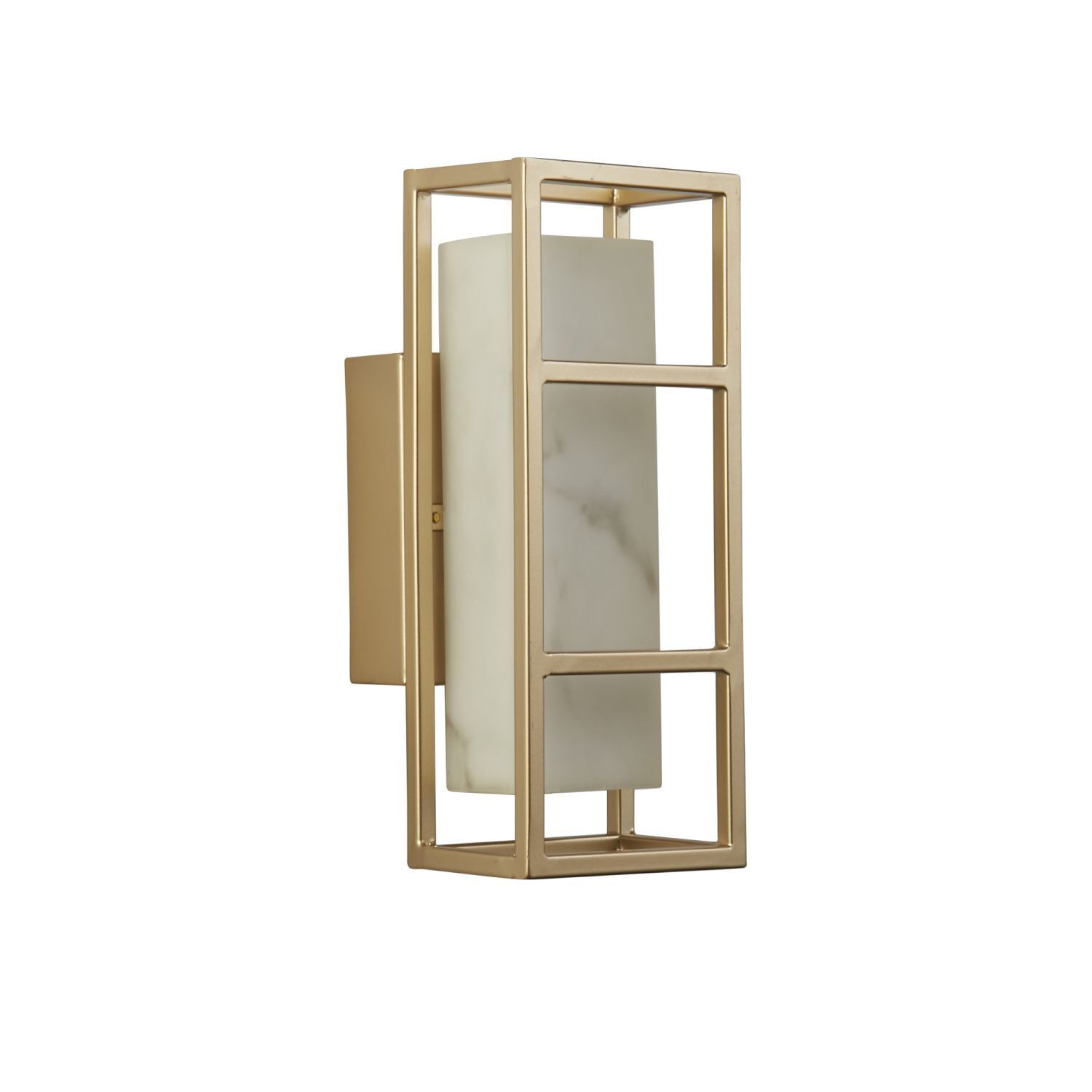 Applique LED Résine Acier IP44 H:25 cm en or blanc Lampe, Kabinett, Mobiliar