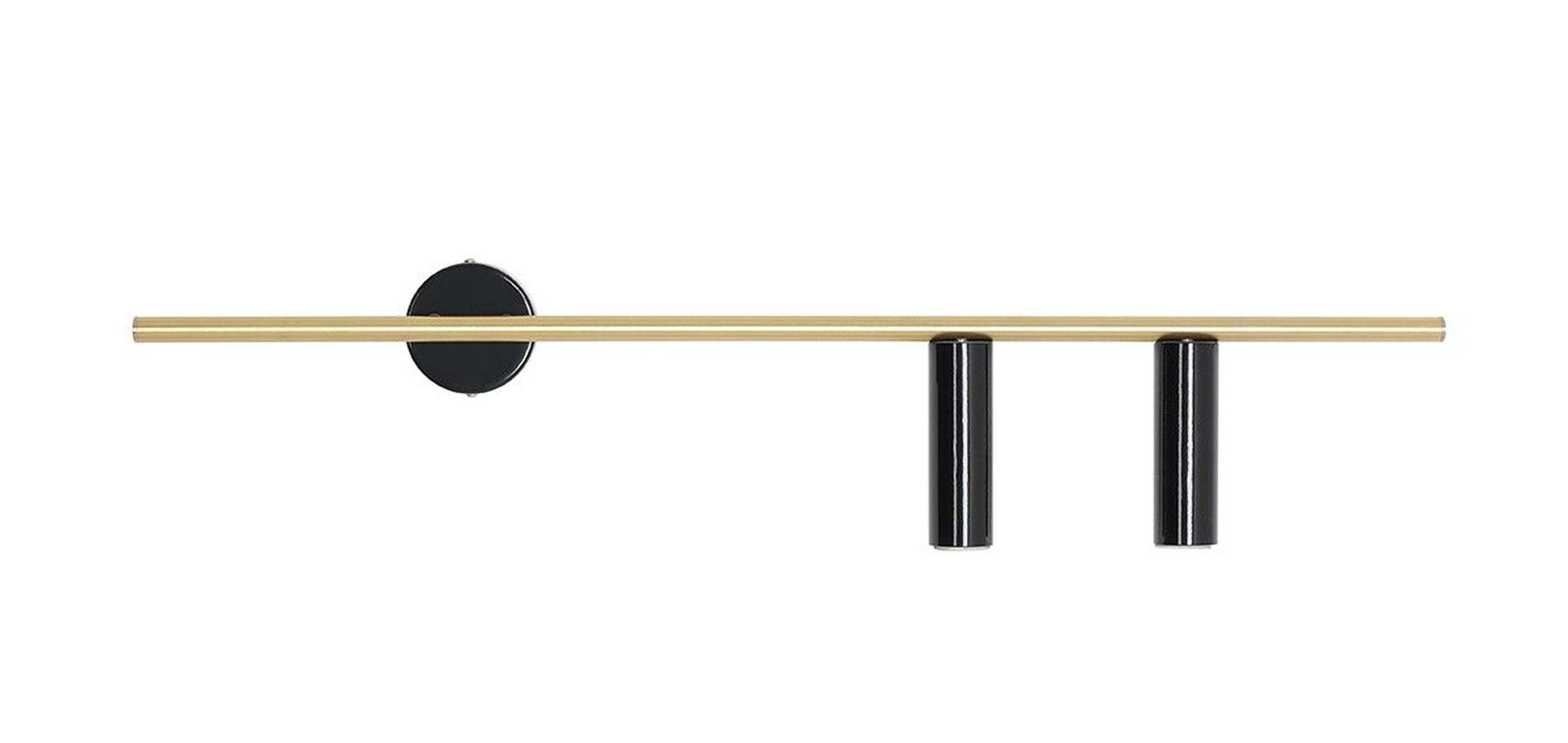 Applique murale élégante Métal en laiton noir H:17 cm