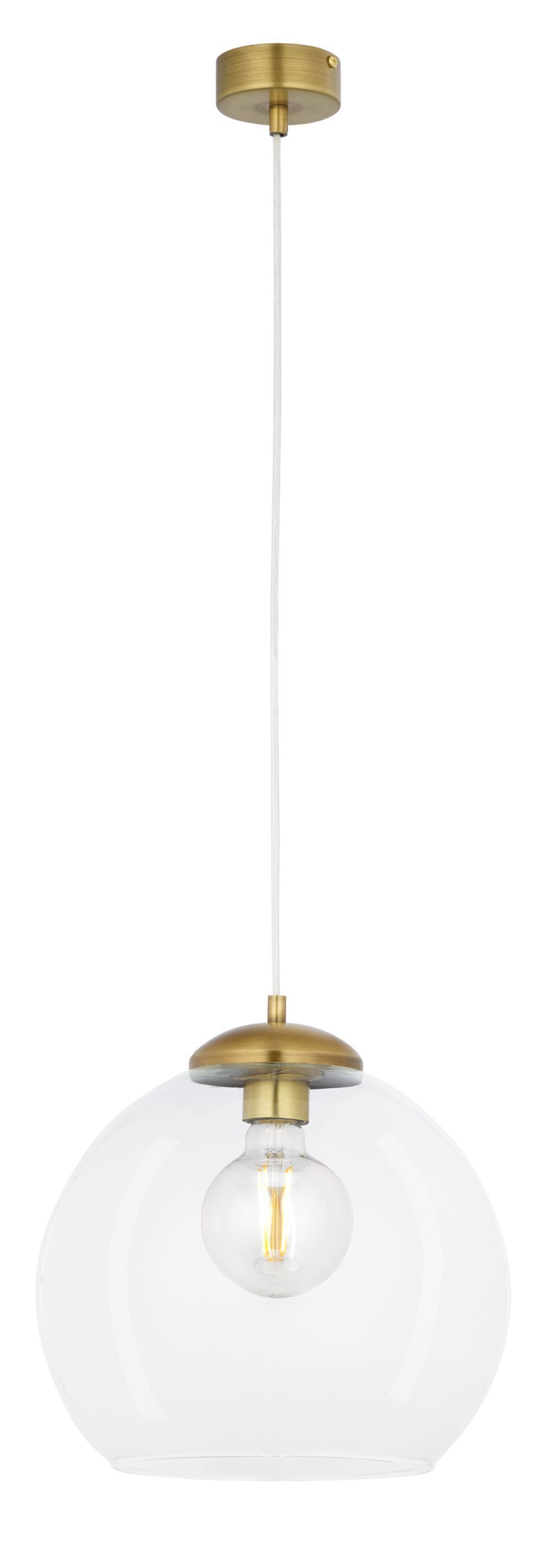 Lampe à suspendre métal en laiton verre E27 élégant