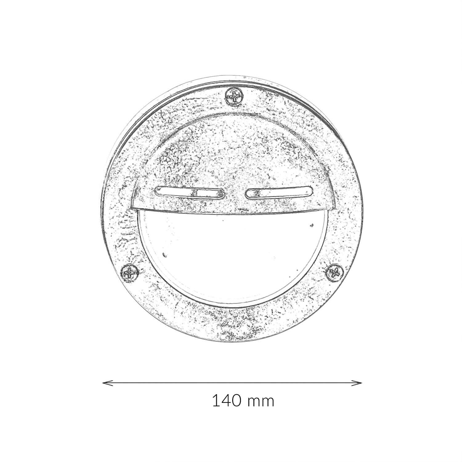 Applique d'extérieur en laiton ronde IP64 Ø14cm Maritim