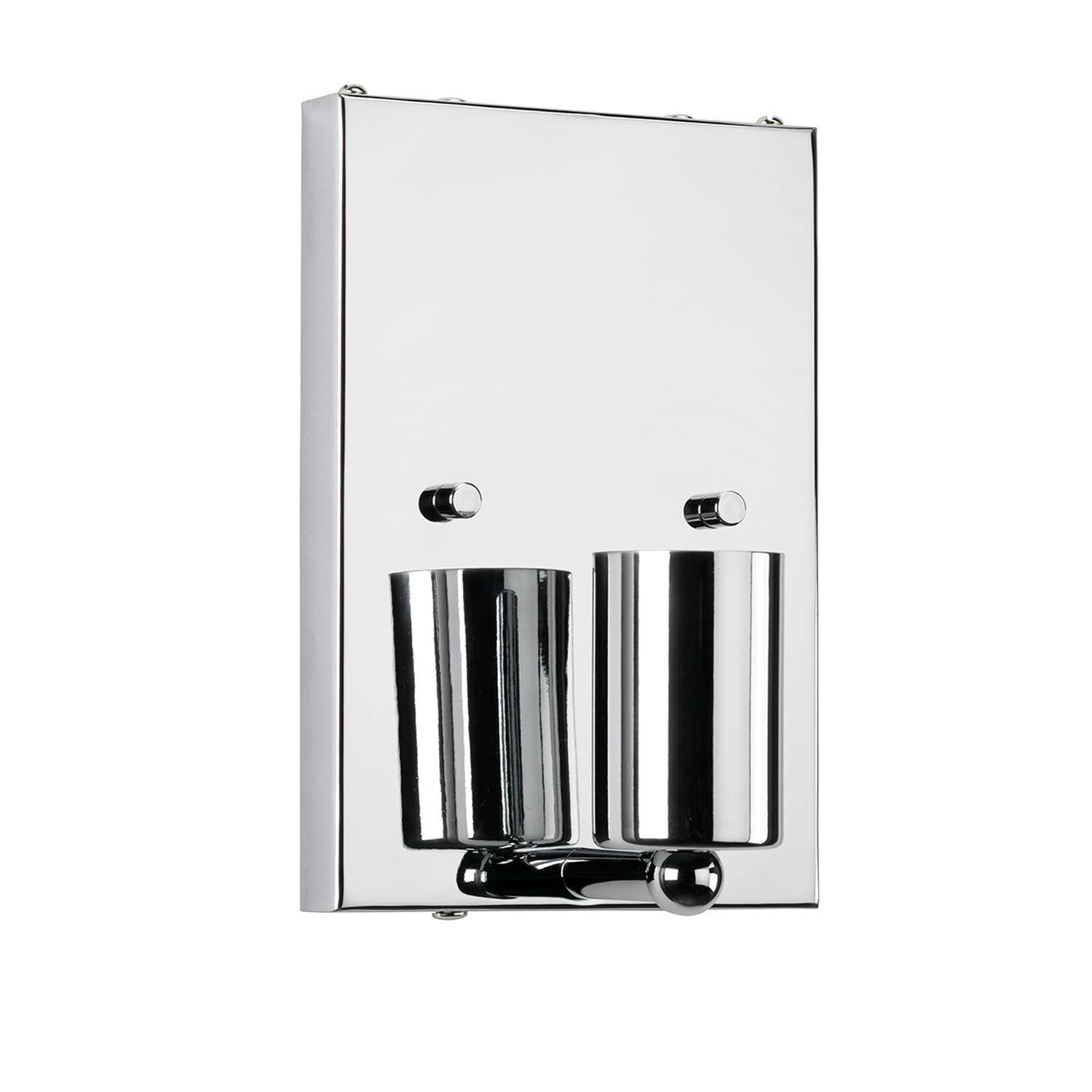 Applique murale carrée tissu Up Down E27 crème chrome