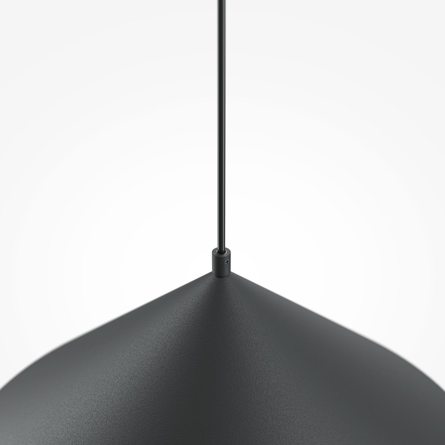 Suspension en métal Ø 35 cm rond H : max. 318 cm Noir