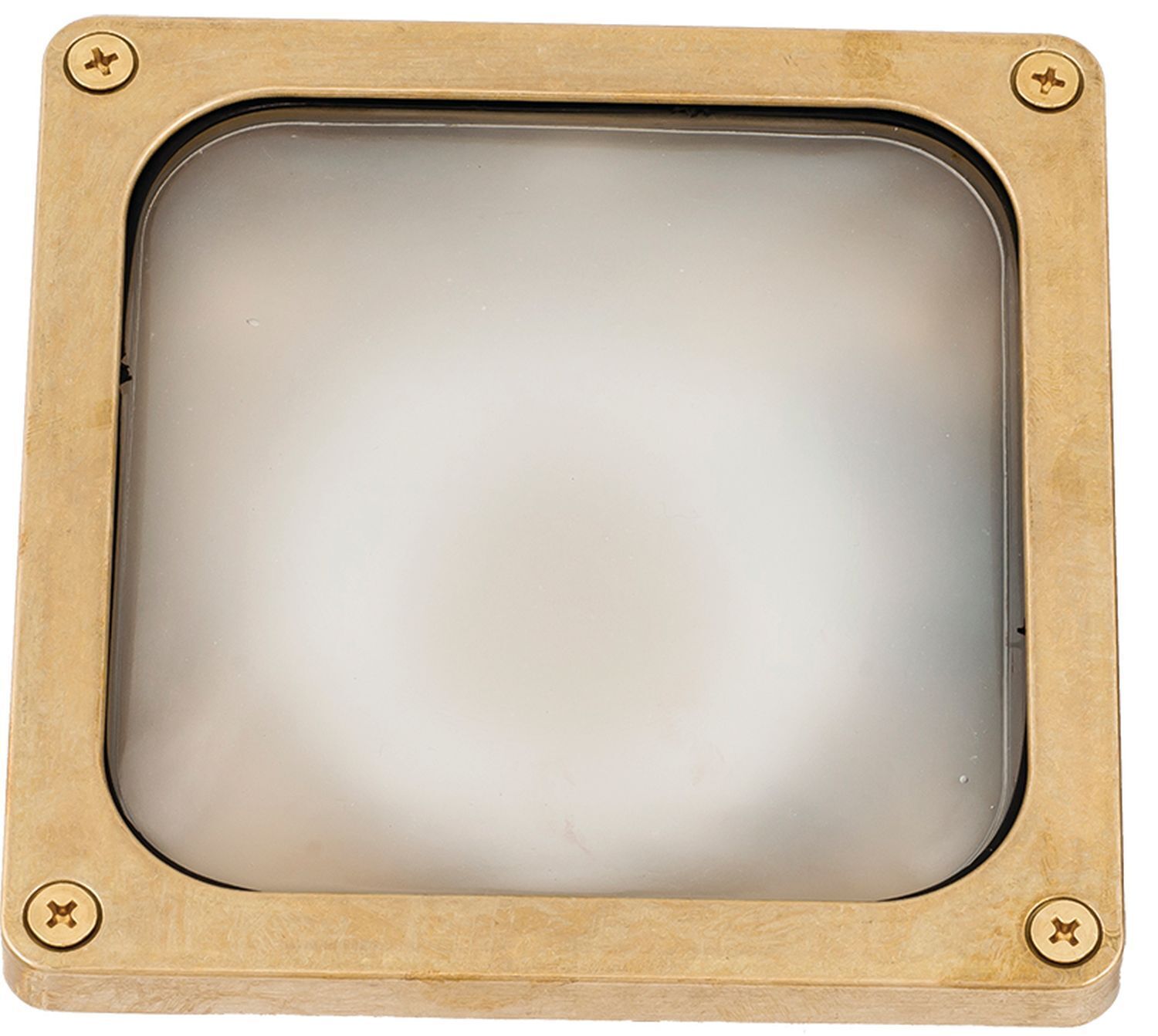 Lampe murale extérieure laiton IP64 porte d'entrée carrée Intemporelle