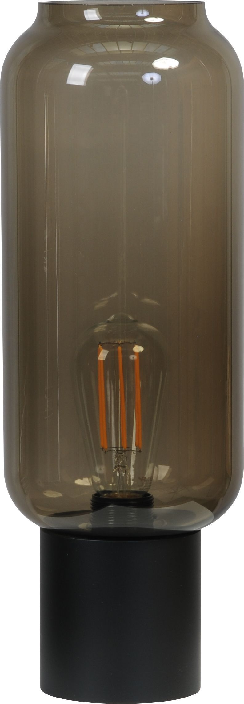 Lampe de table noir verre abat-jour hauteur 43 cm salon