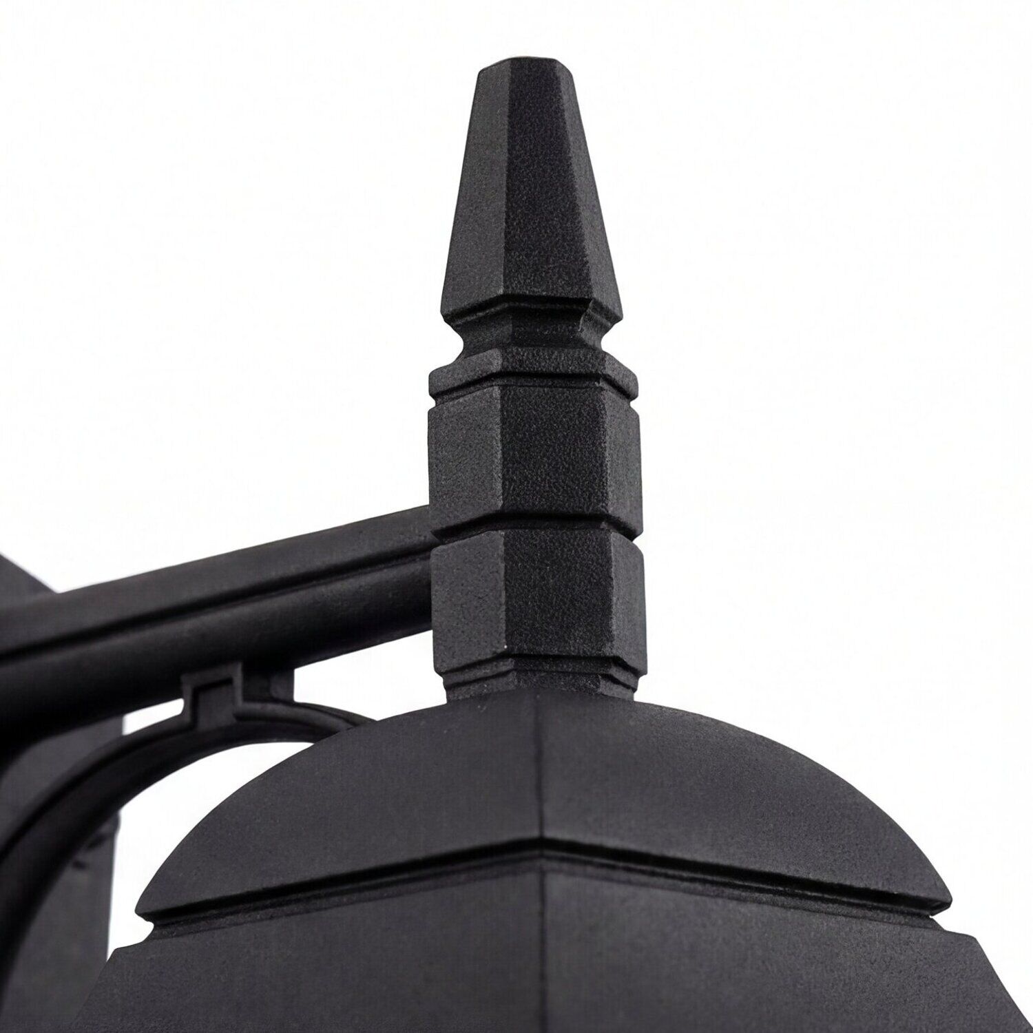 antenne, spitze, pfosten, lampenkopf, schwarz