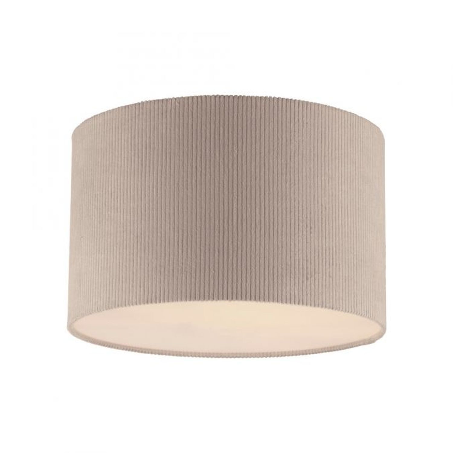 Lampe de plafonnier en tissu beige E27 Ø35 cm confortable et peu éblouissant