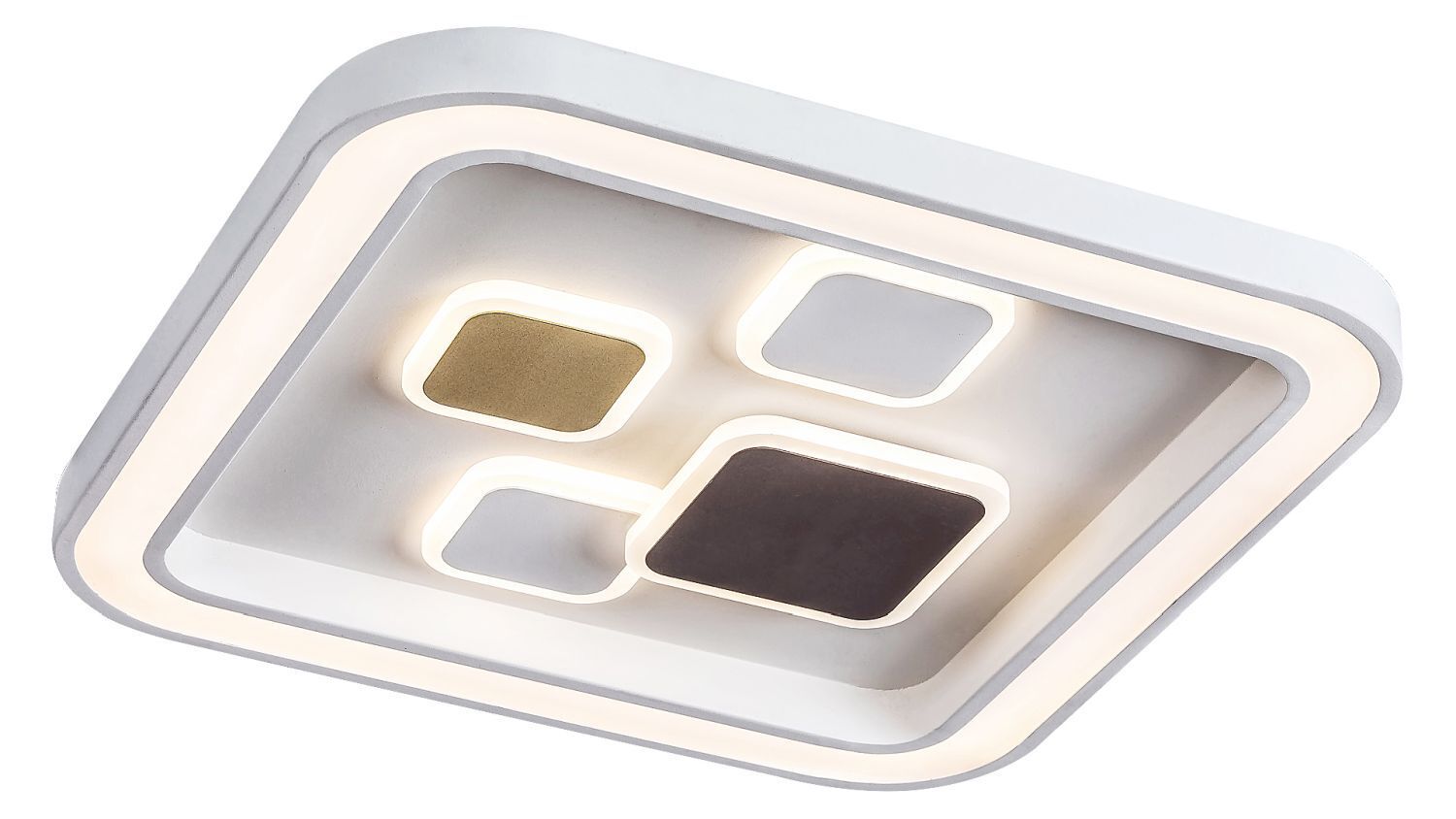 Plafonnier LED Dimmable Chrome Télécommande 40W Deckenleuchte, Elektronik