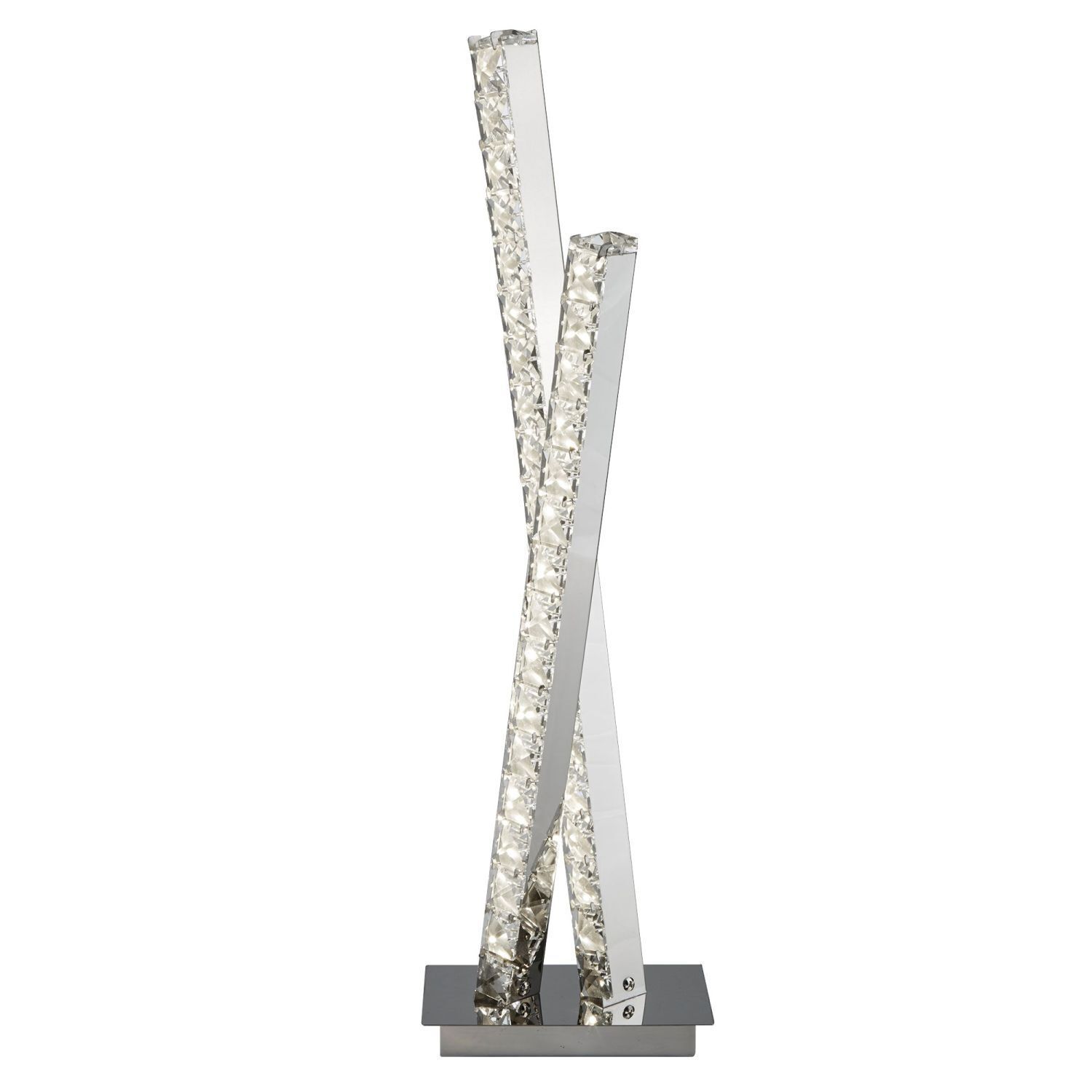Lampe de table LED en chrome métal verre 56 cm 13 W 360 lm