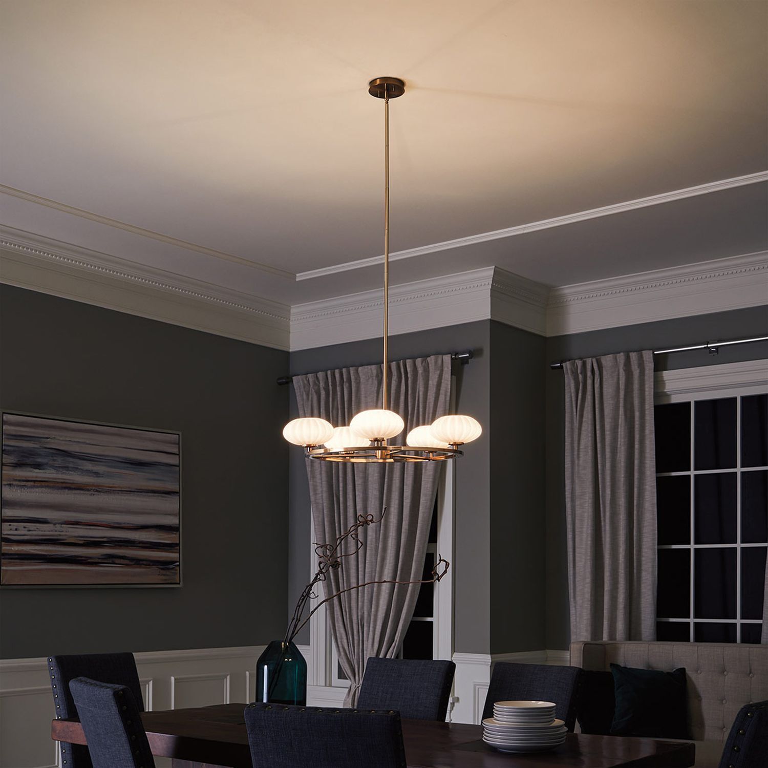 Lustre salle de bain LED G9 IP44 Ø 71,1 cm rond 3000 K