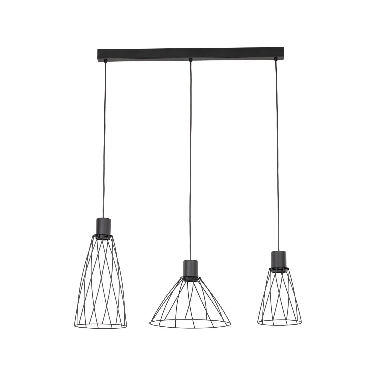 Lampe à suspendre métal L : 82 cm H : max. 140 cm GU10 3-flamme