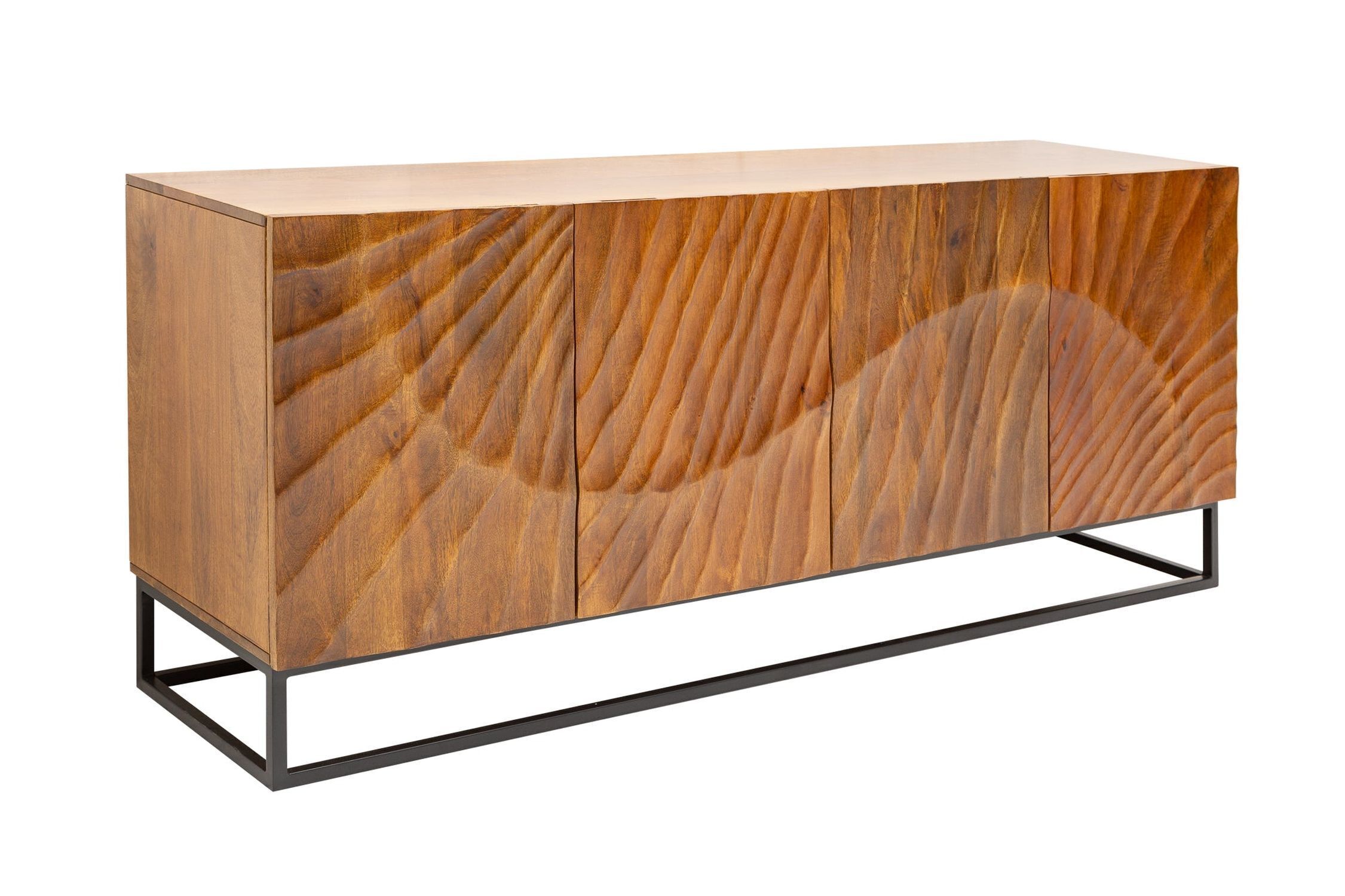 Sideboard Mangoholz Metall 177 x 76 cm Handarbeit Moebel, Anrichte, Kabinett, Holz, Krippe