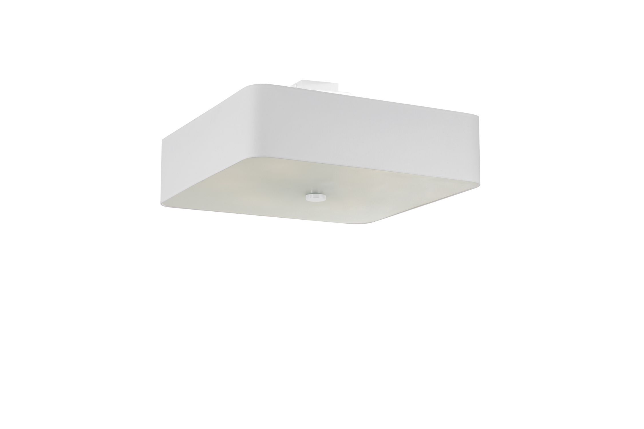 Plafonnier Tissu Verre Blanc carré faible éblouissement