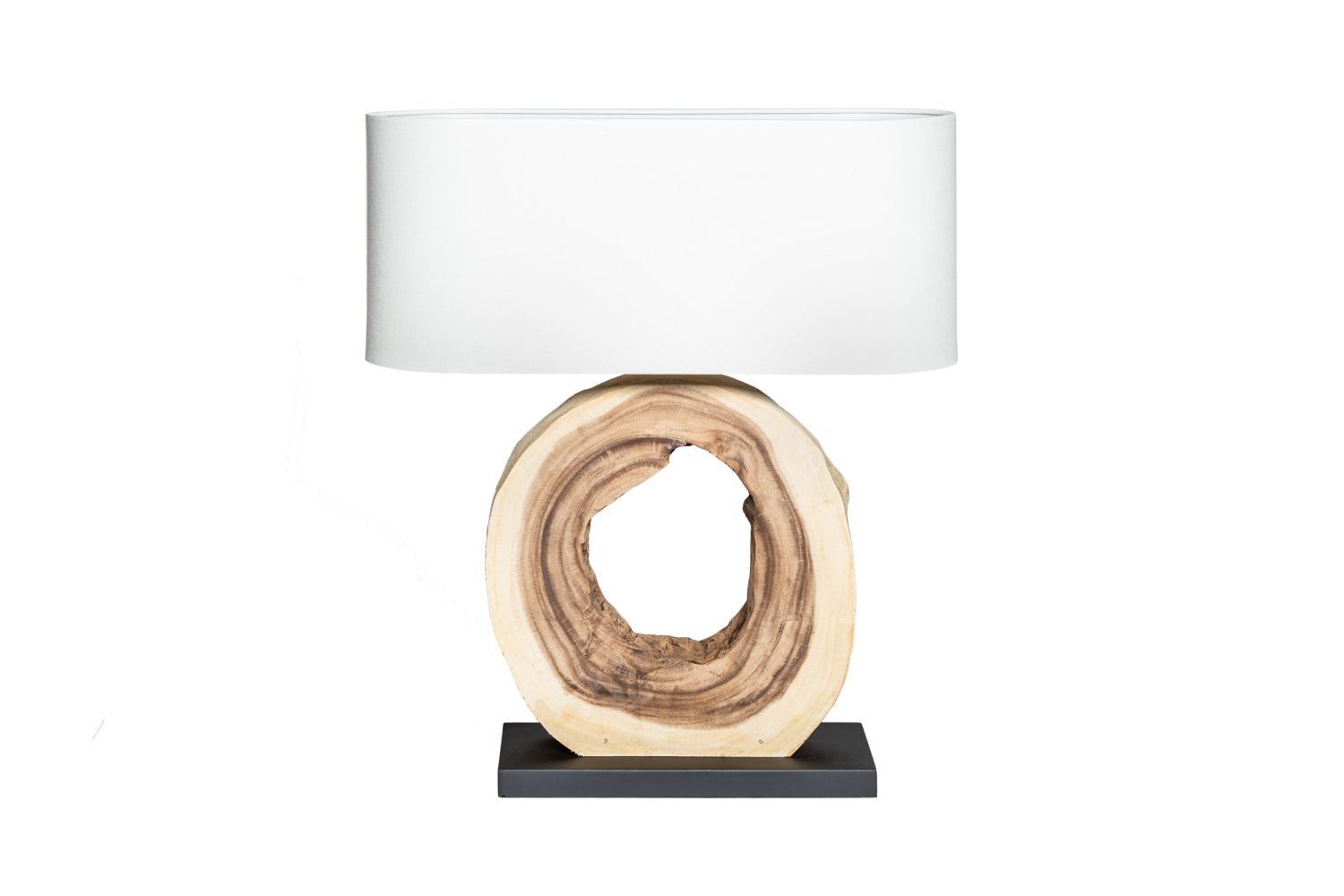 Lampe de table cosy KYRISSA bois massif 63cm pièce unique