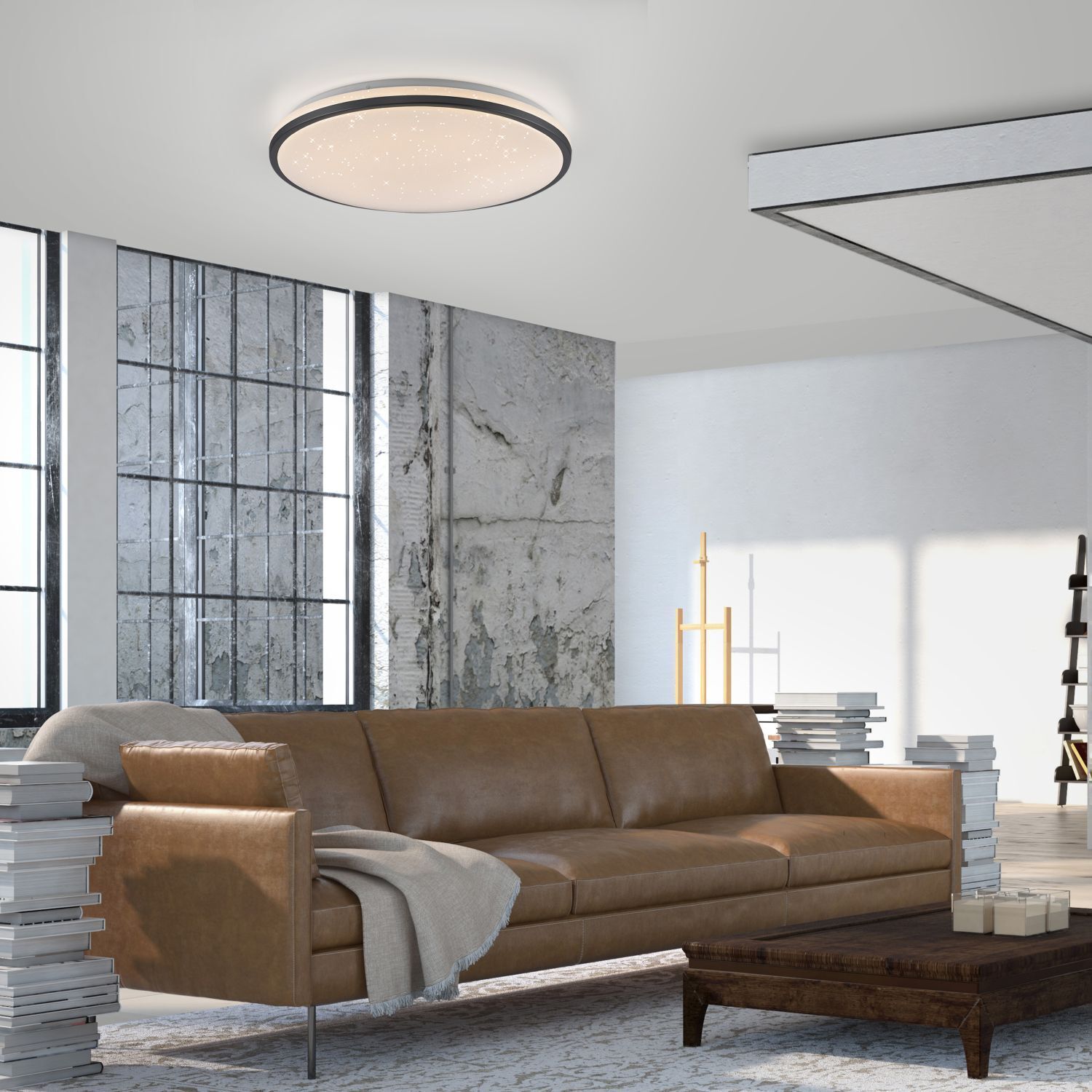 Lampe de plafonnier LED romantique Ciel de nuit noir à intensité variable