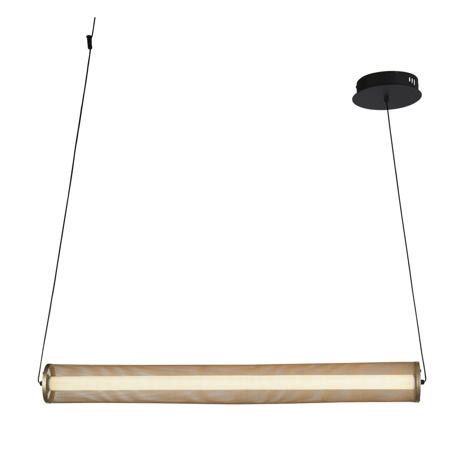 Suspension LED or noir métal 26 W 92 cm Lampe, Bogen, Waffe
