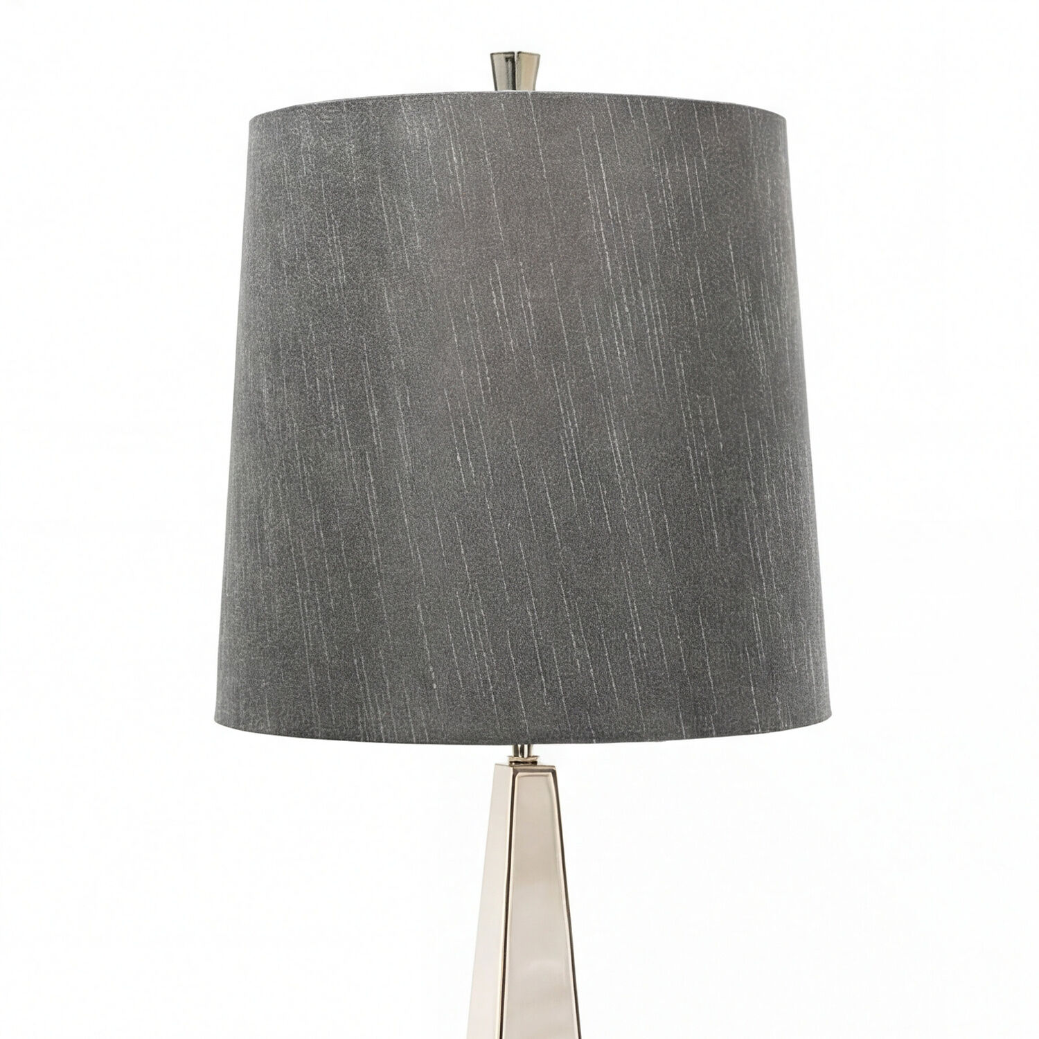 stehleuchte-stehlampe-pilar-1-flammig-nickel-poliert-dunkelgrau-modern-design-02 Tischlampe, Lampenschirm, grau, Metall, Hausdeko
