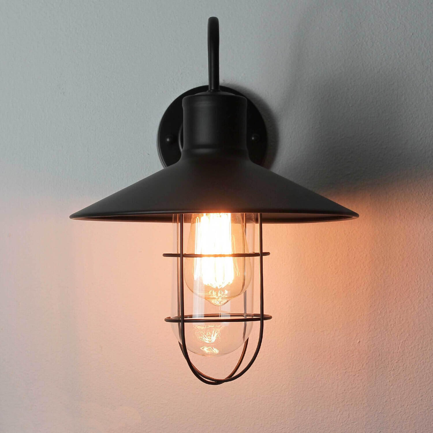 Applique noire métal E27 intérieur vintage Leuchte, Lampe, Deckenventilator, Gerät, Elektrisches Gerät