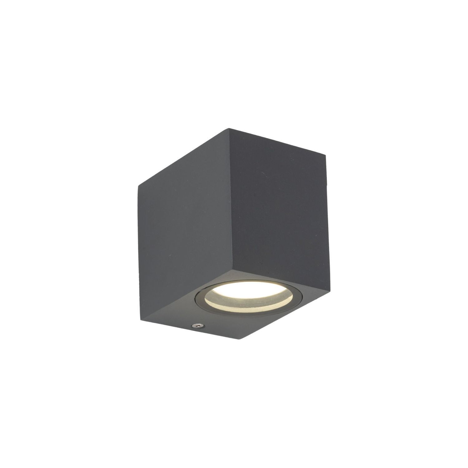 Applique murale extérieure Downlight Gris Métal IP44 GU10 H:8 cm Deckenleuchte