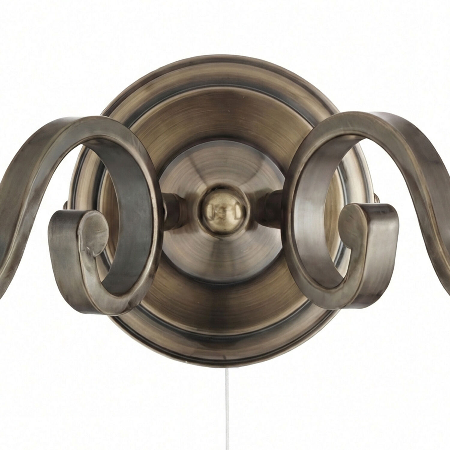 armature, bronze finish, wandlampe, geschwungene form, metall spiral