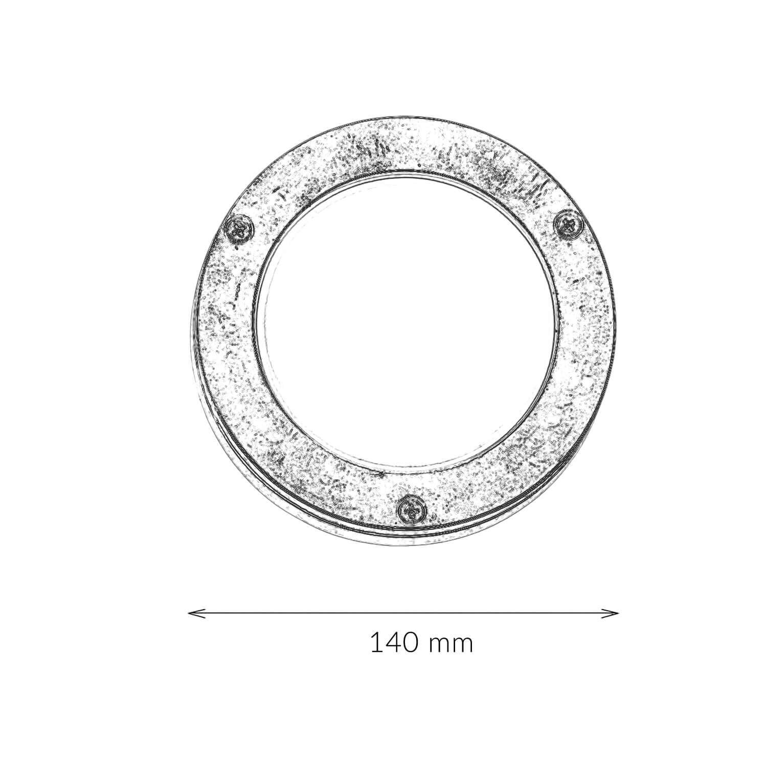Lampe d'extérieur ronde en laiton mur maison terrasse
