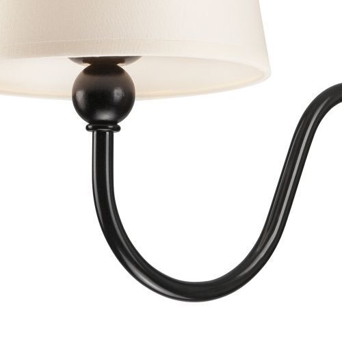 Applique murale MADISYN Noir Tissu Rustique Lampe