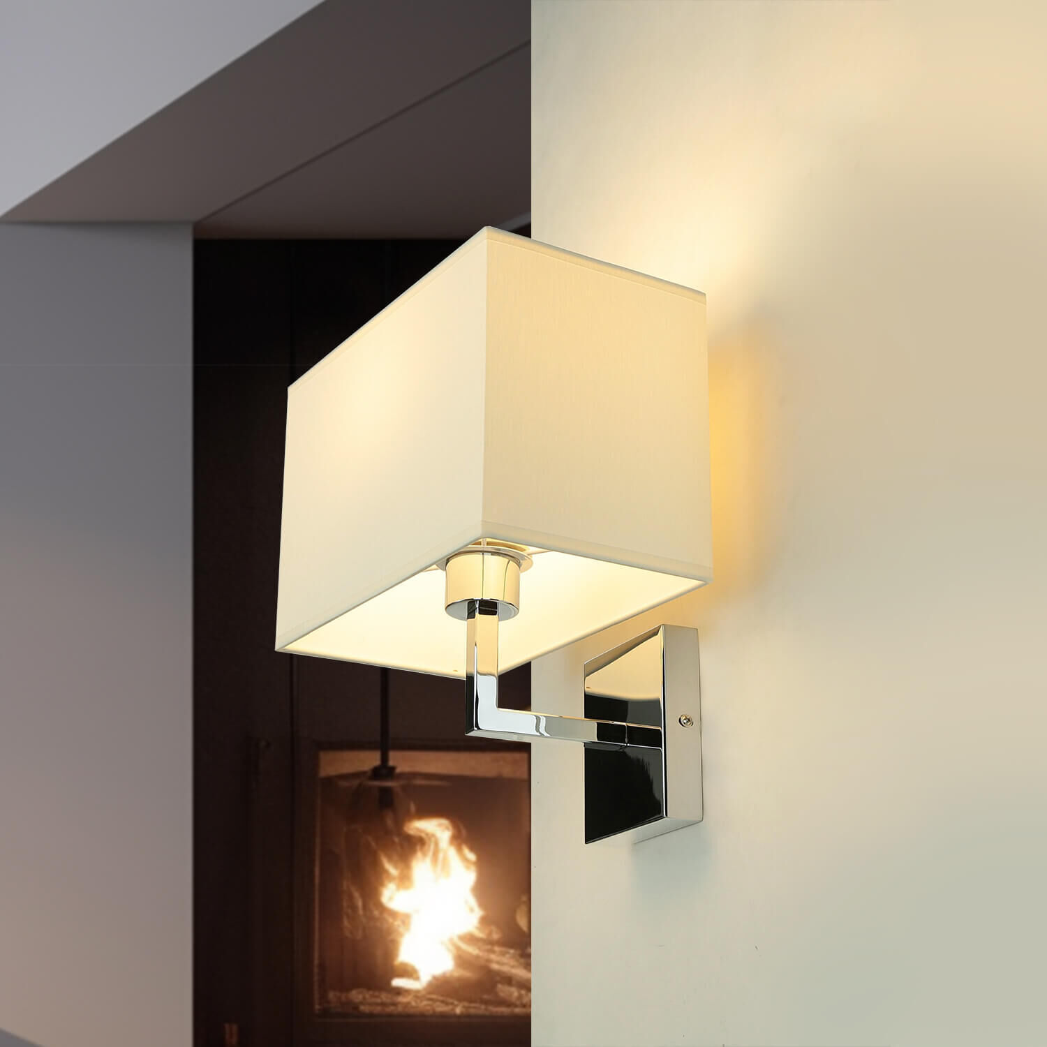 Applique murale moderne E27 HOTEL Kamin, Drinnen, Lampe