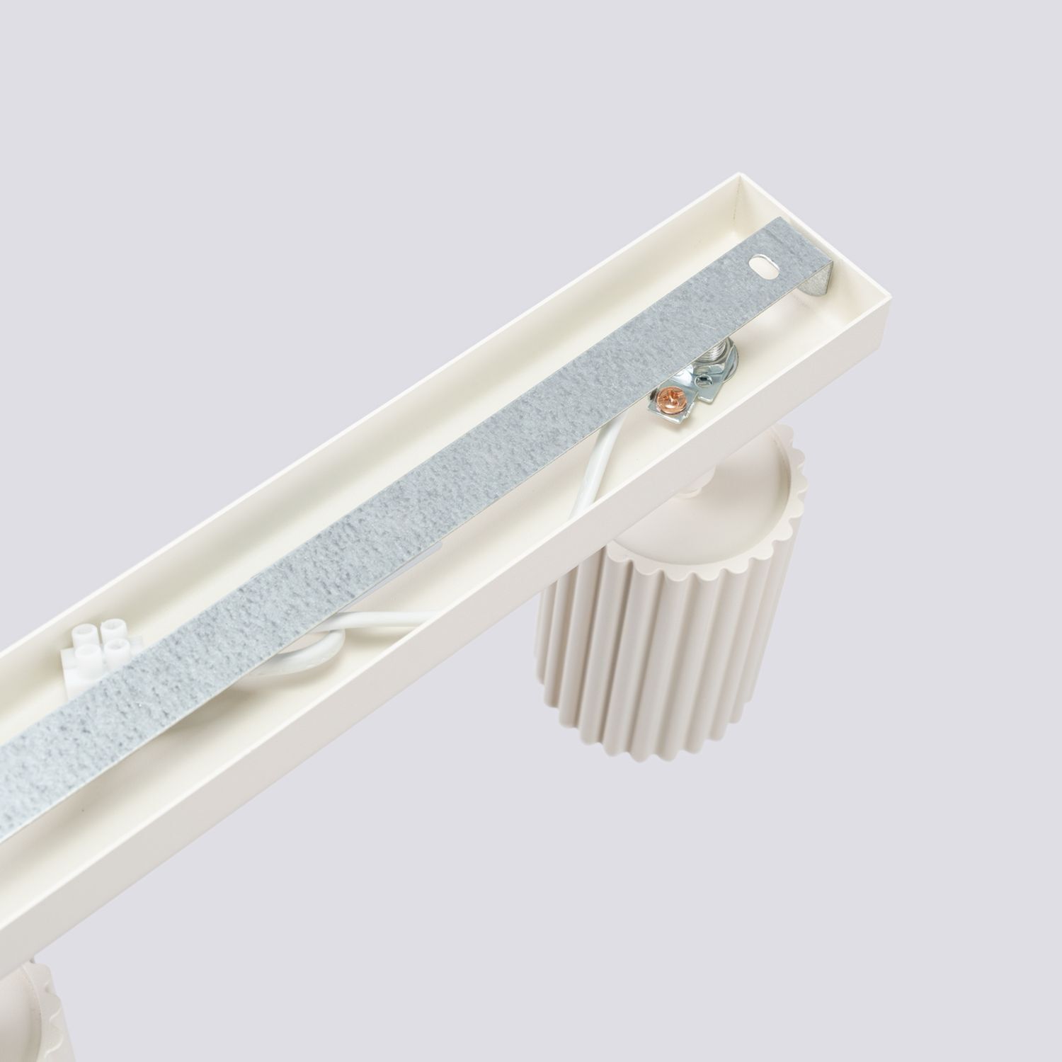 Spot de plafond moderne à 4 flammes GU10 L : 81 cm en crème