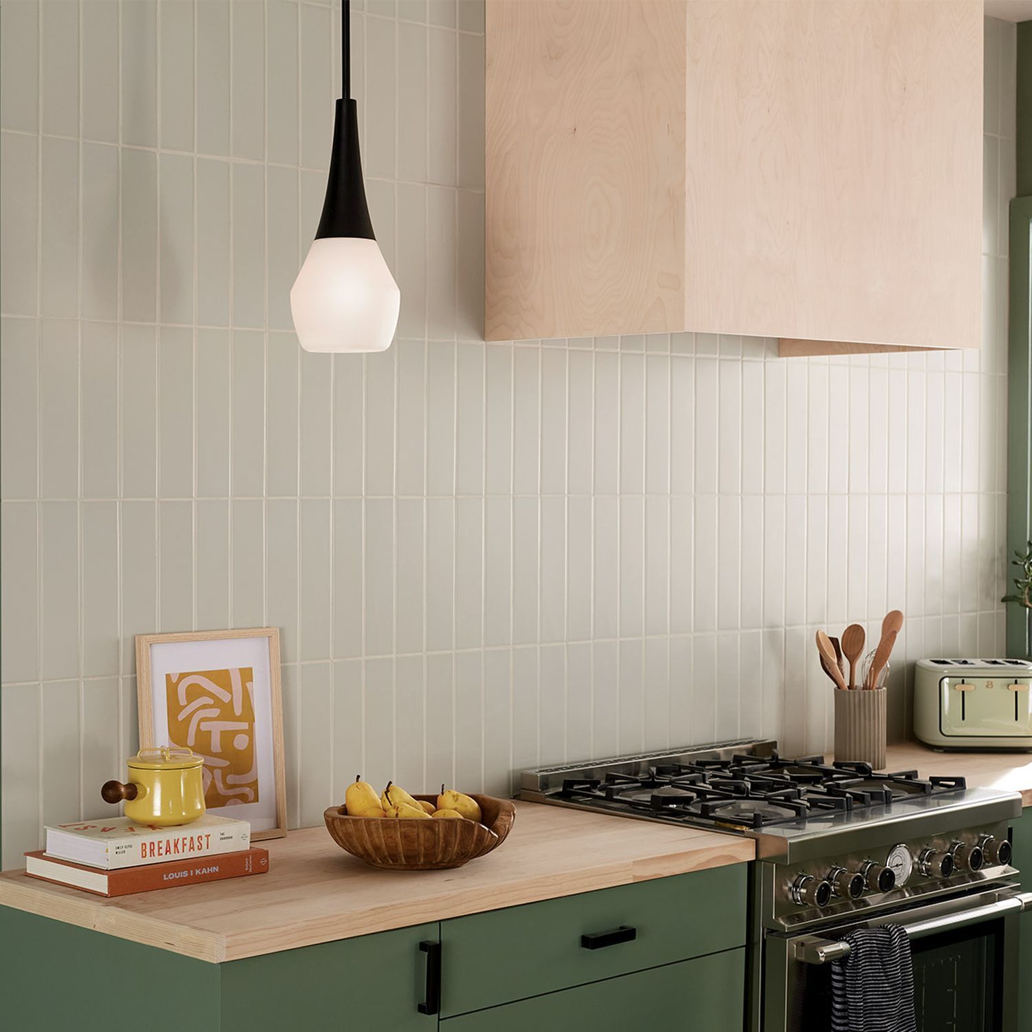 Suspension Abat-jour en verre étroit Ø 17,8 cm H : max. 144,5 cm E27 Drinnen, Innenarchitektur, Küche