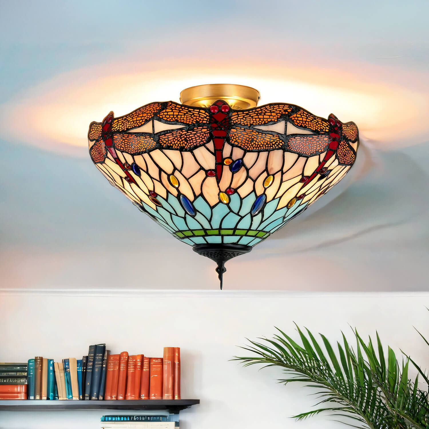 Plafonnier de style Tiffany