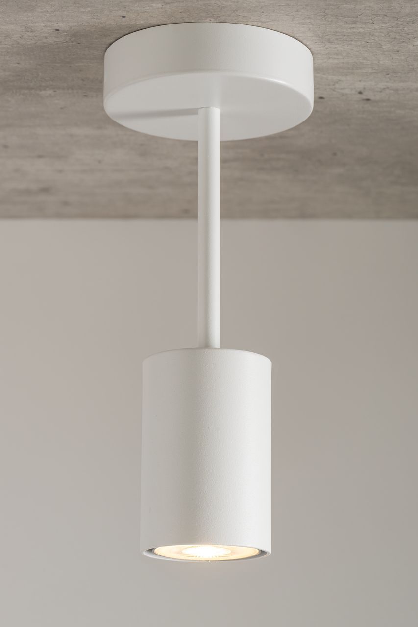 Petit plafonnier Métal Blanc Ø10 cm Éclairage