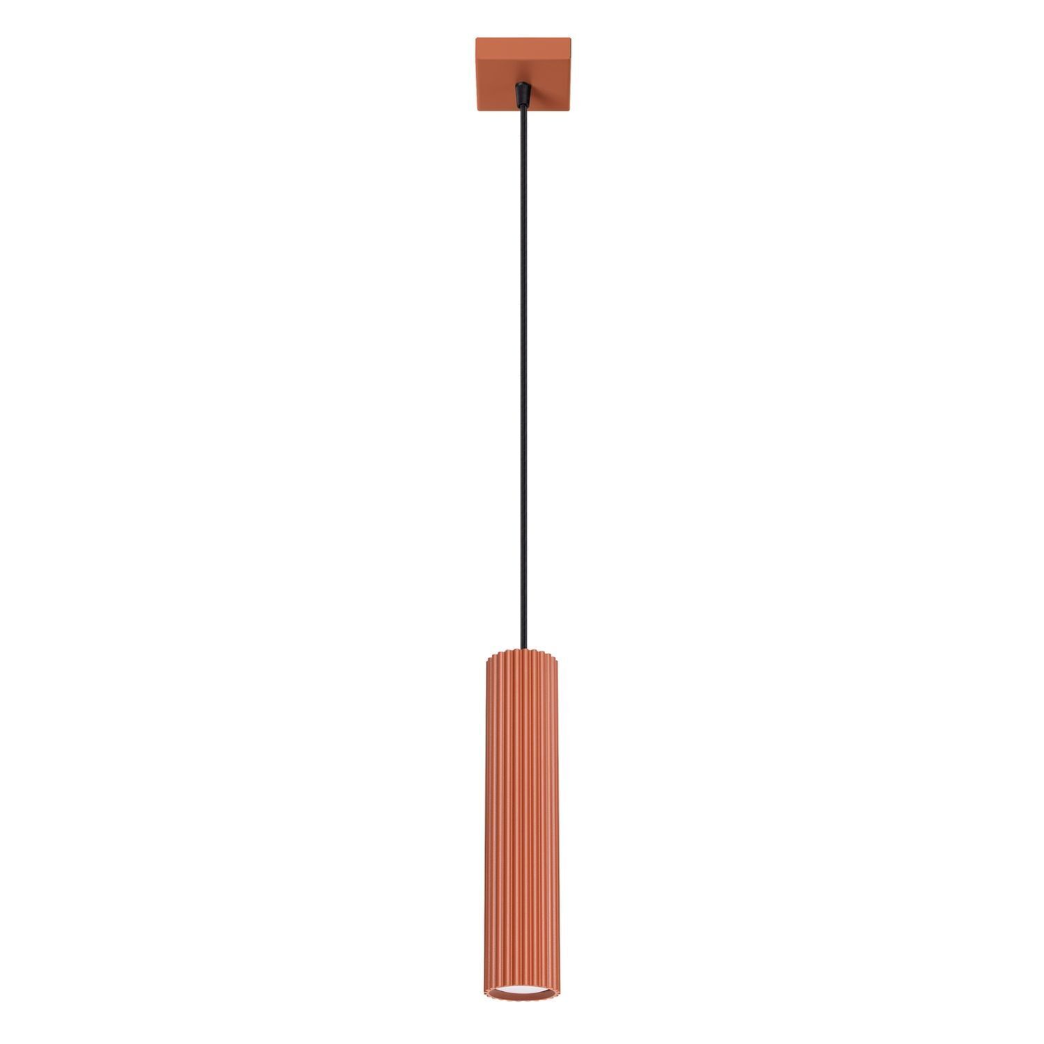 Lampe à suspendre rouge étroite Ø 8 cm H : max. 118 cm GU10