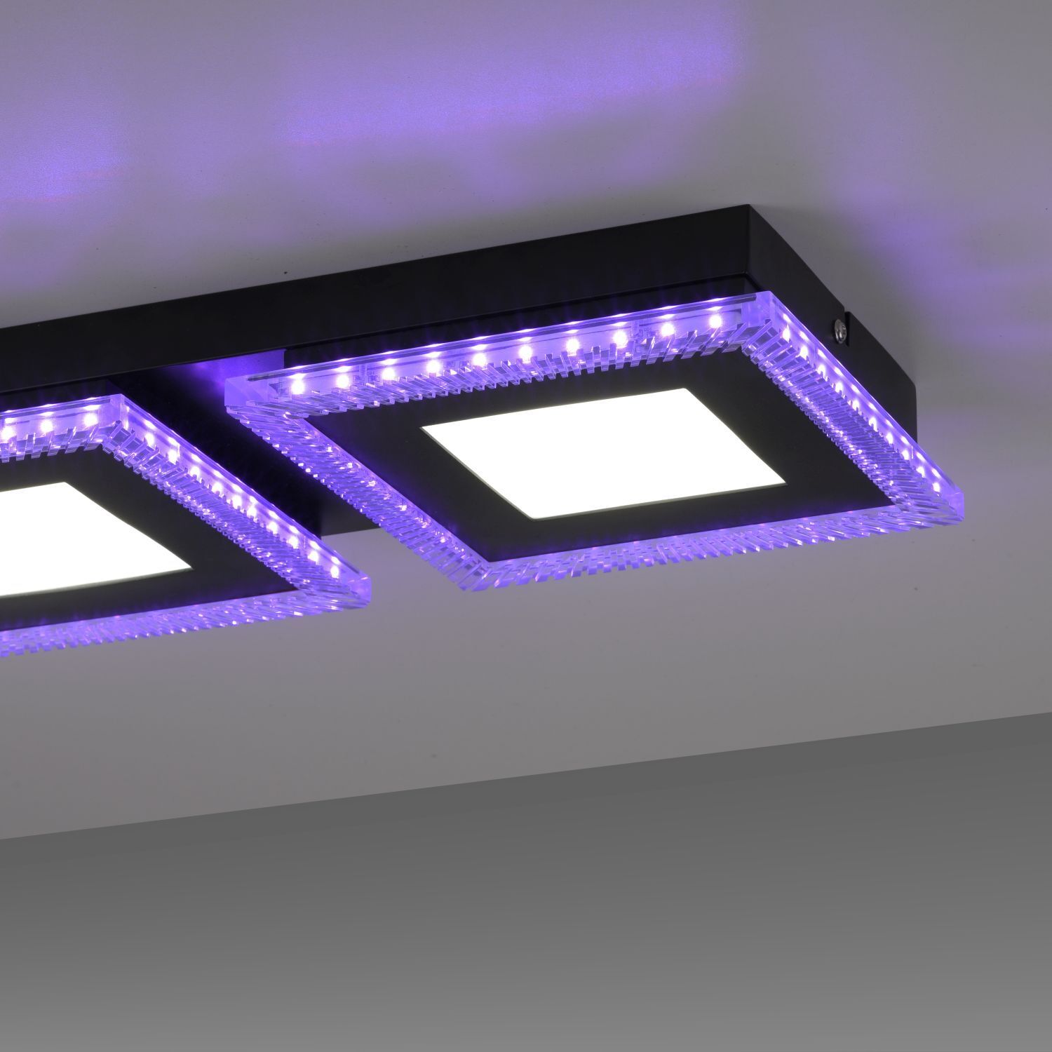 Lampe de plafonnier LED à intensité variable RBG Changement de couleur Télécommande