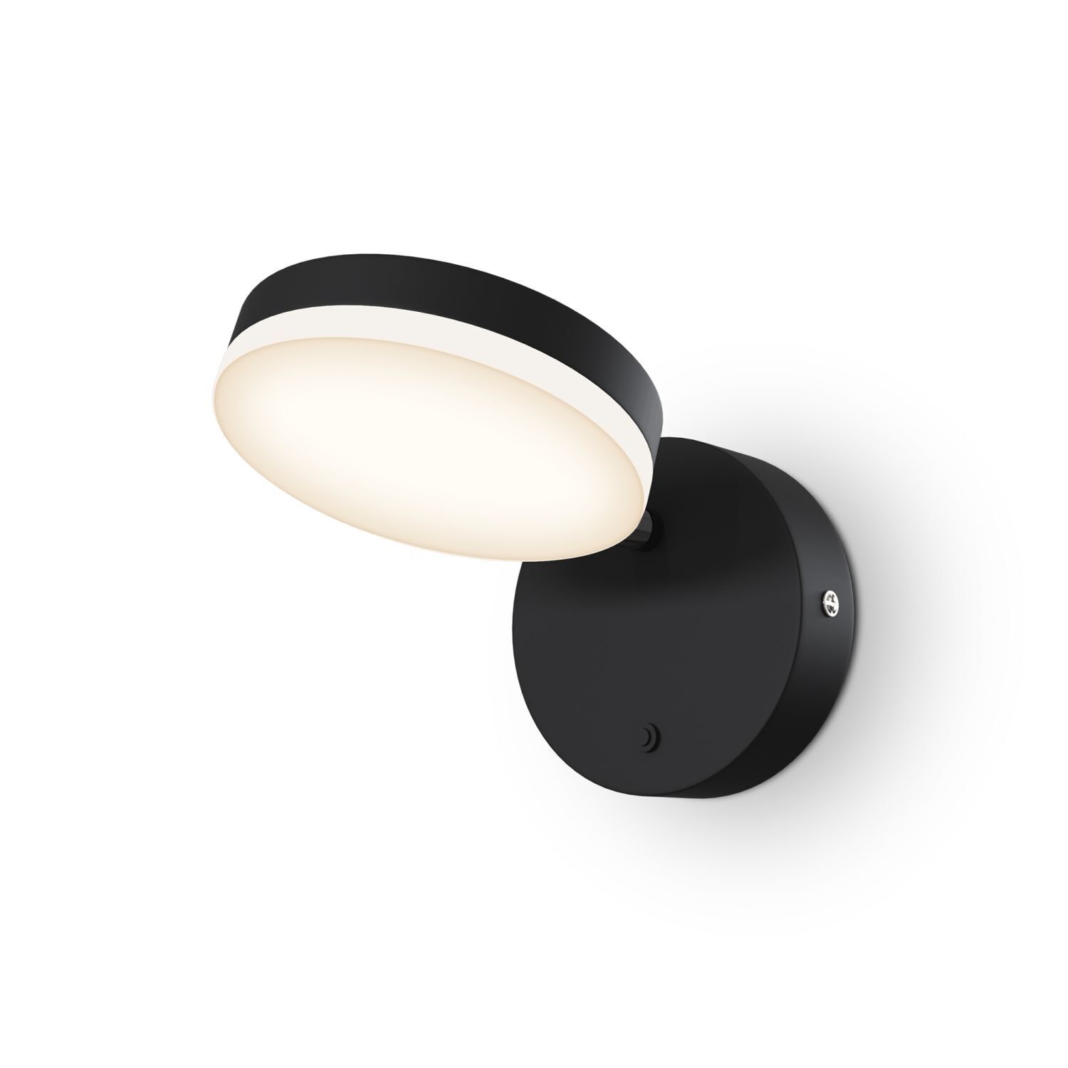 Spot de plafond métal LED ajustable noir rond