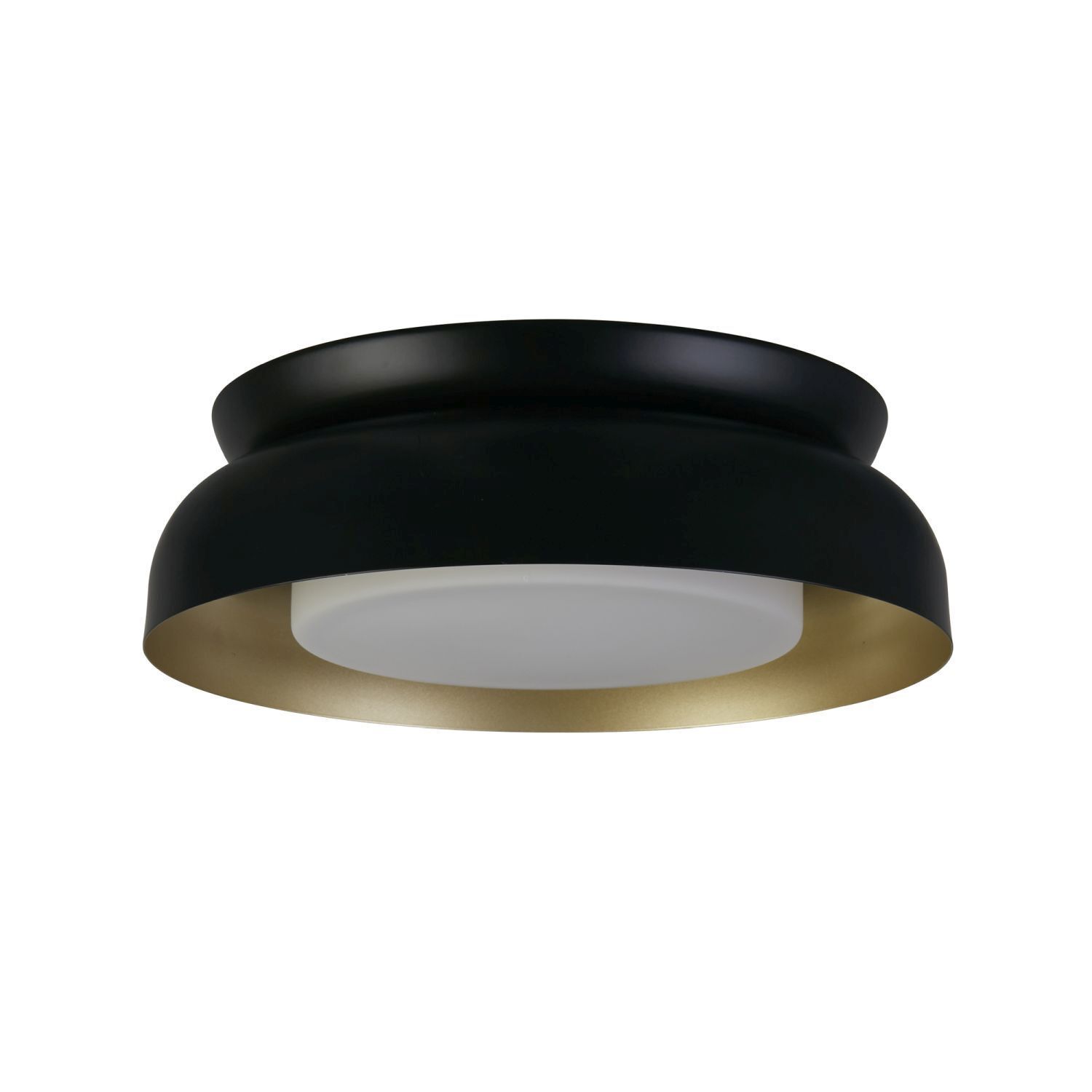 Lampe de plafonnier en métal noir doré E14 L:36,5 cm rond